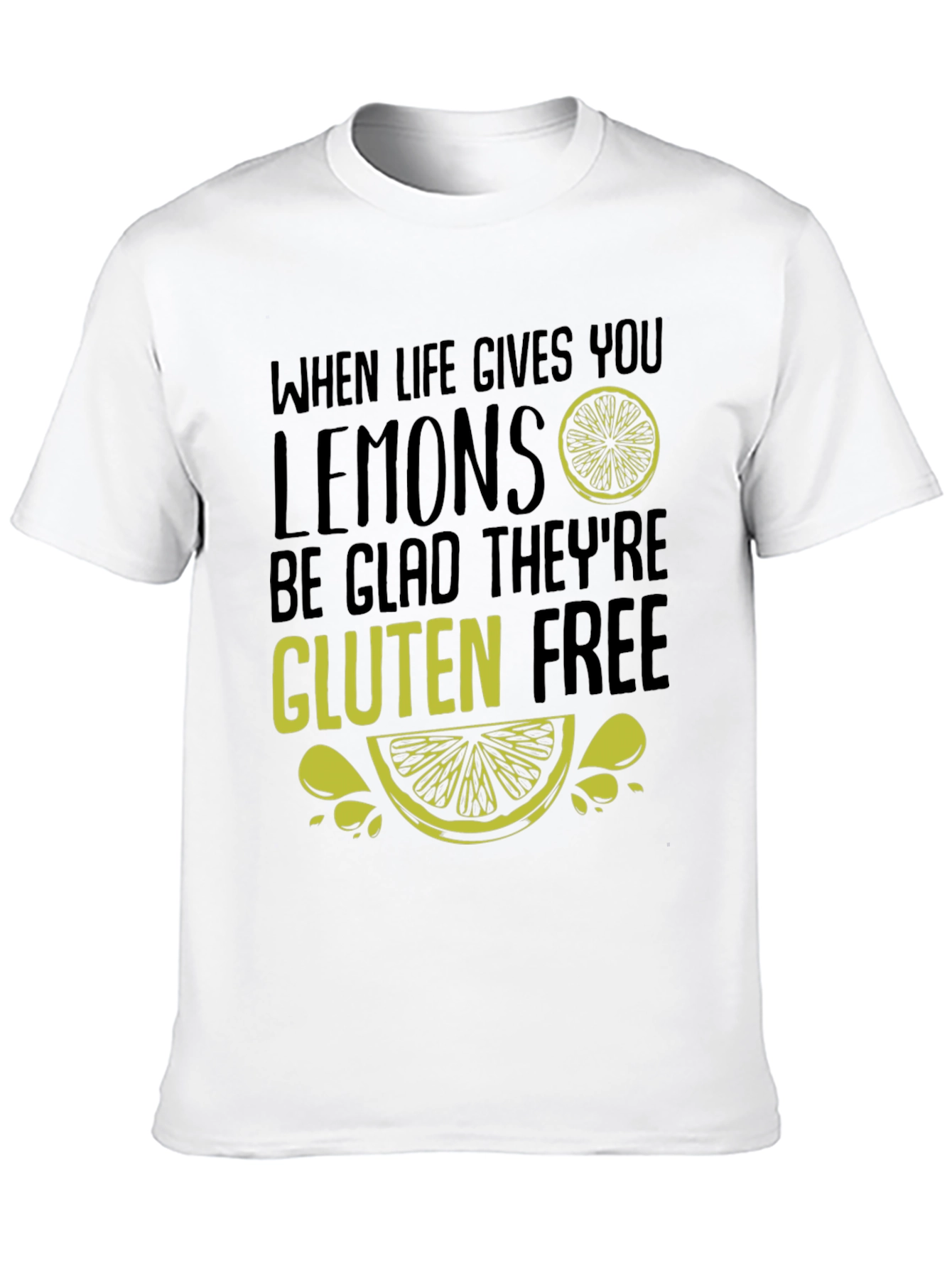 Black Funny Gluten-Free Lemon Graphic Tee view 10