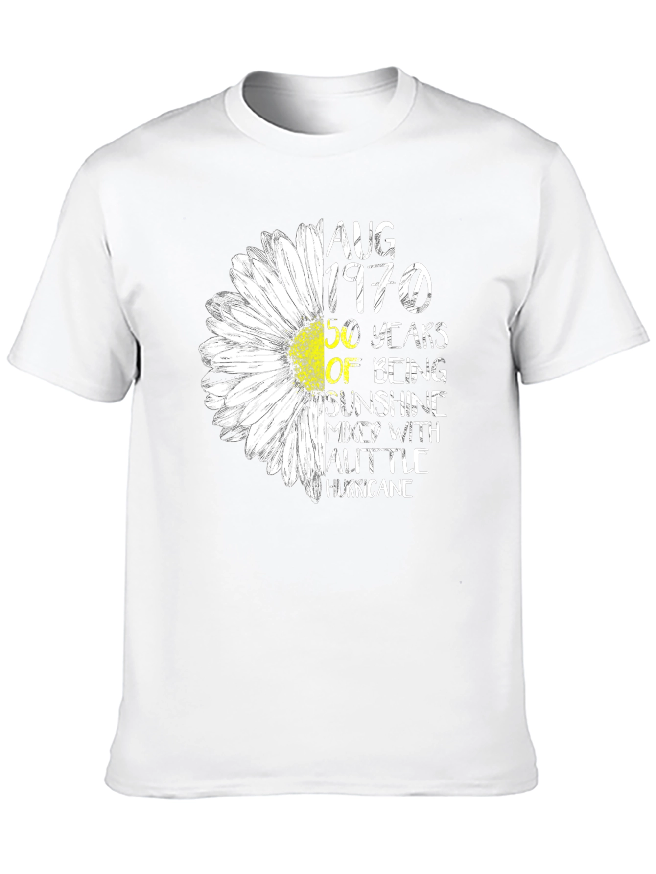 Black August 1970 50th Birthday Sunshine Hurricane T-Shirt view 10