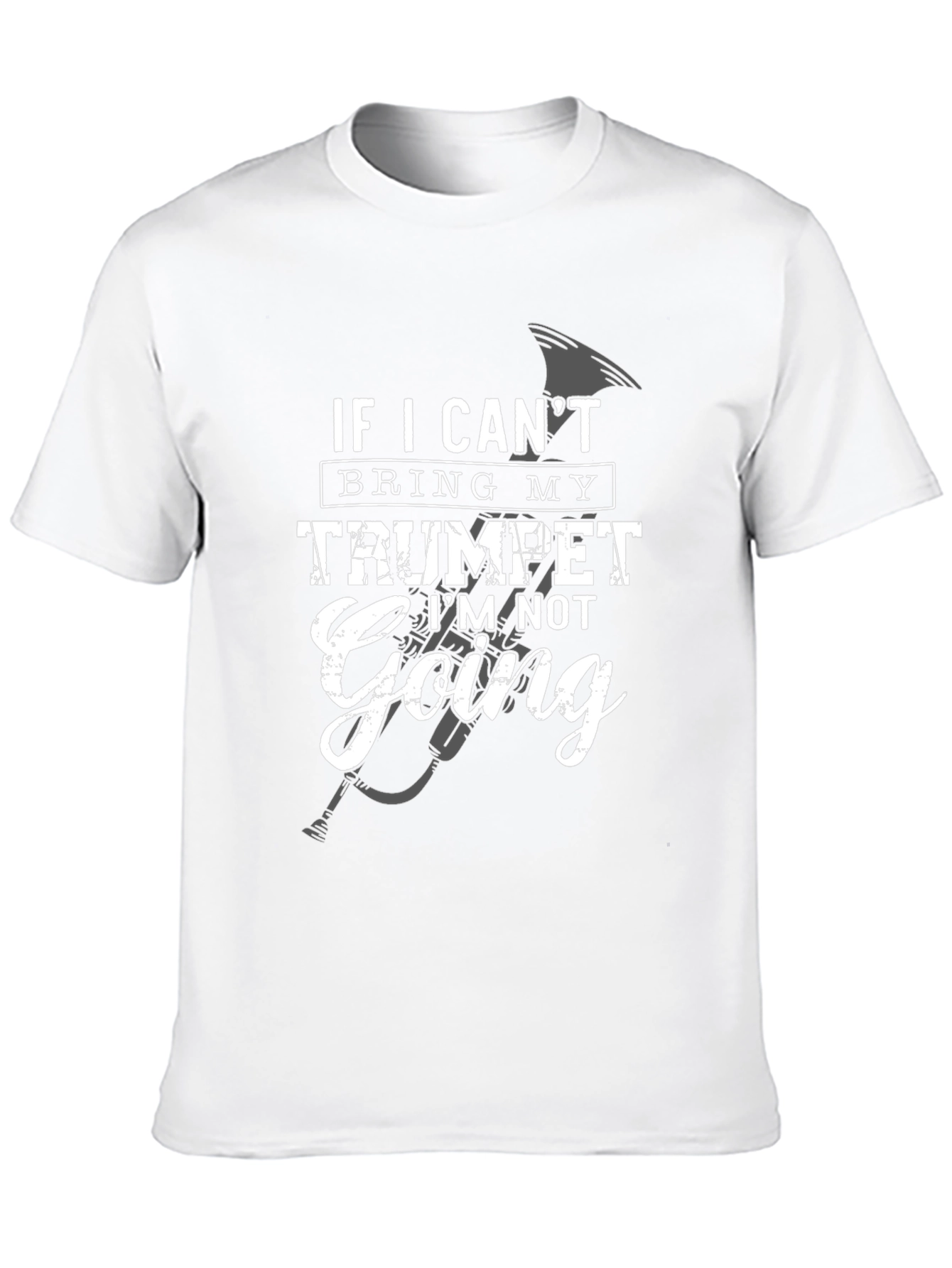 Black Funny Trumpet Player Black T-Shirt - If I Can't Bring My Trumpet view 10