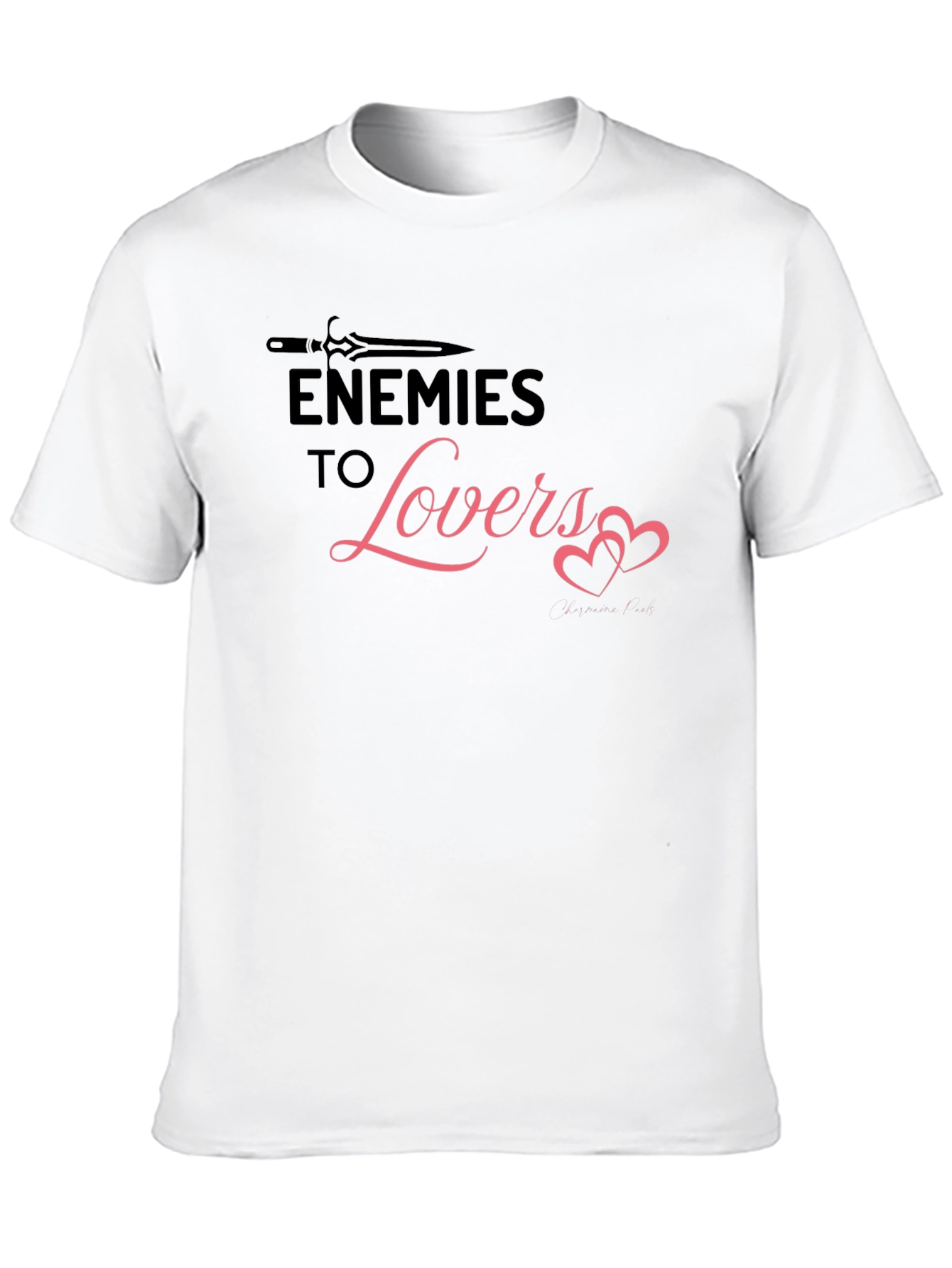 Black Enemies to Lovers Graphic Tee - Black Cotton Blend Shirt view 10