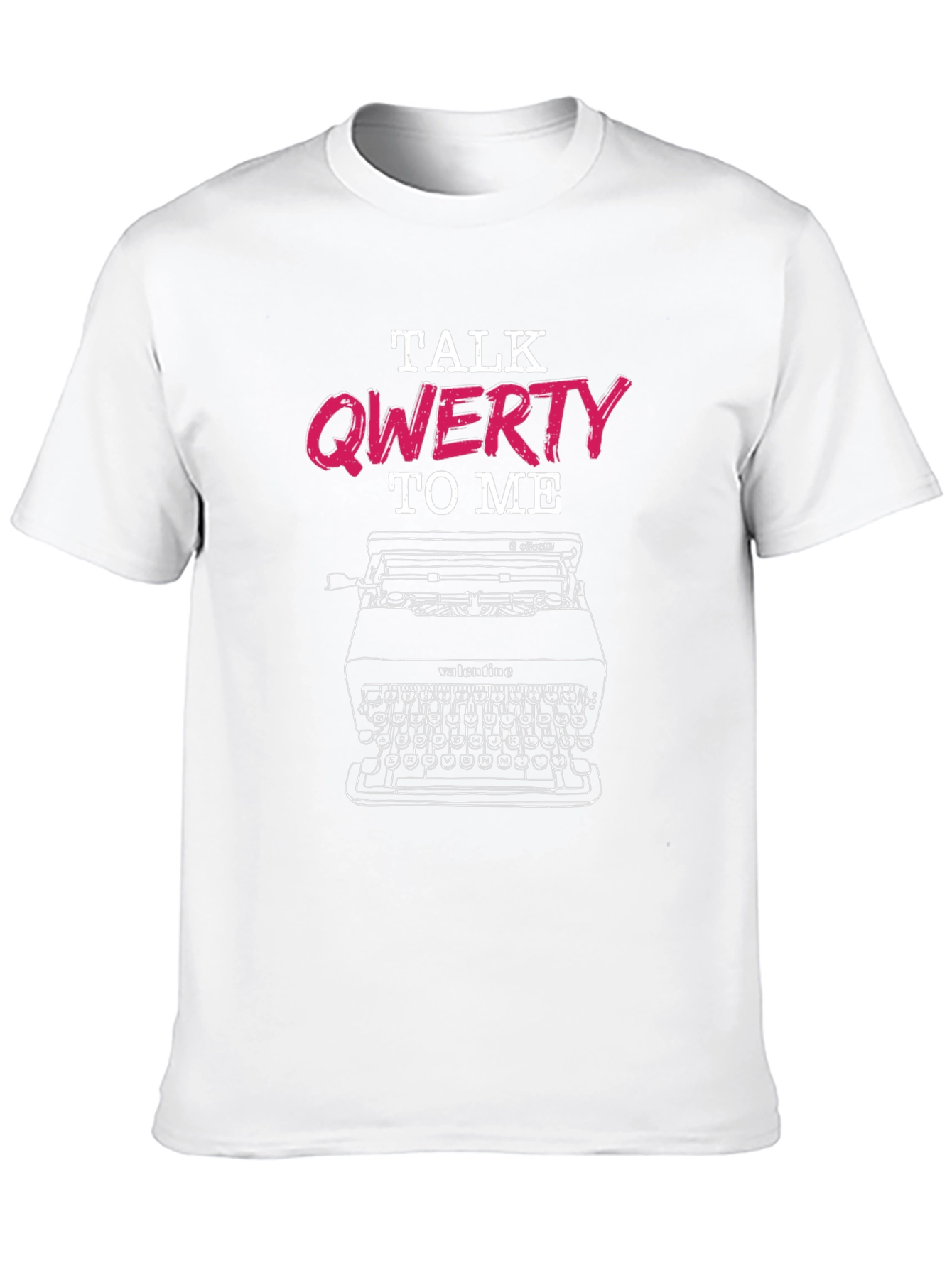 Black Talk Qwerty To Me T-Shirt - Typographic Design view 10