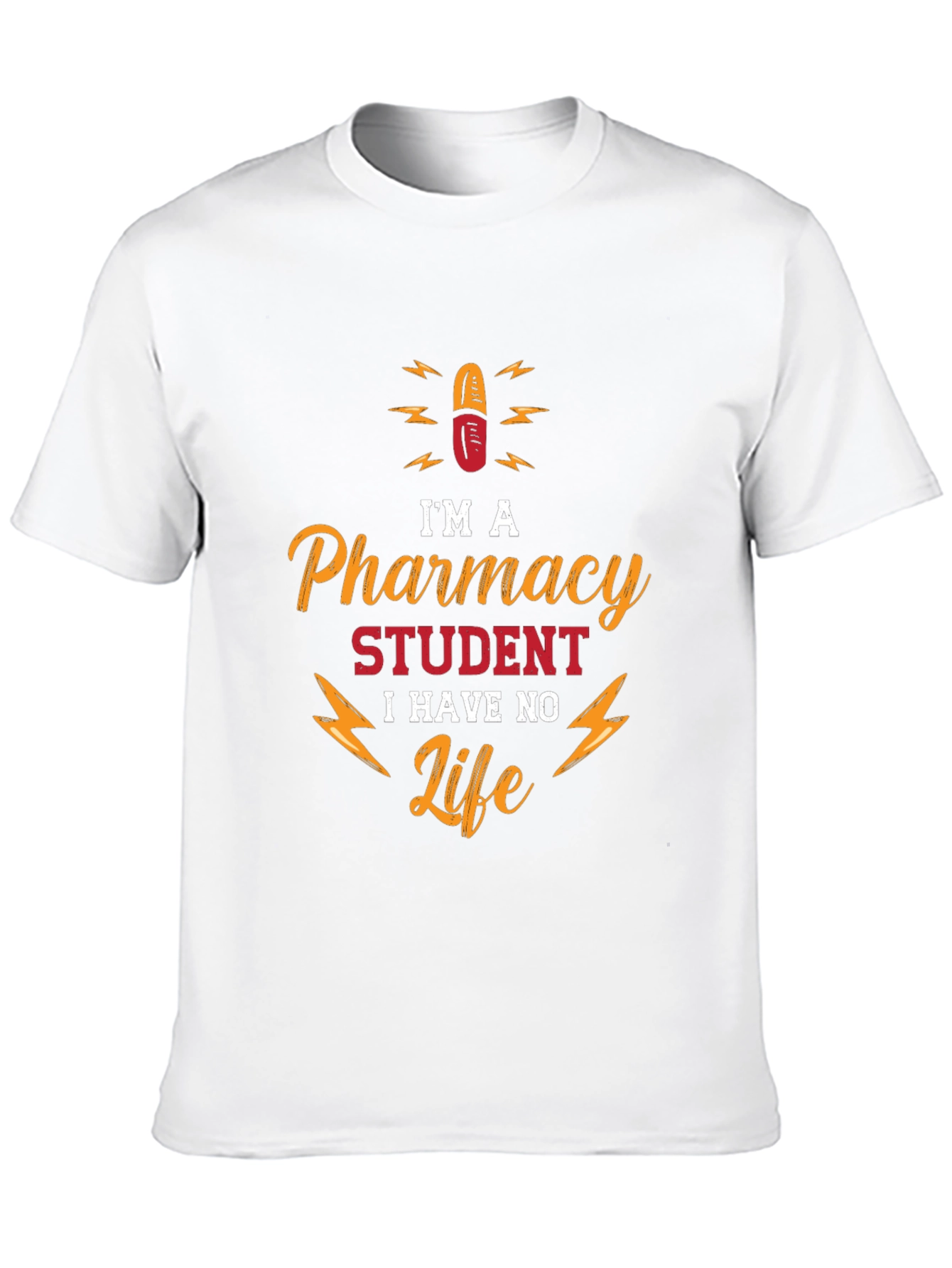 Black Pharmacy Student No Life T-Shirt - Funny College Apparel view 10