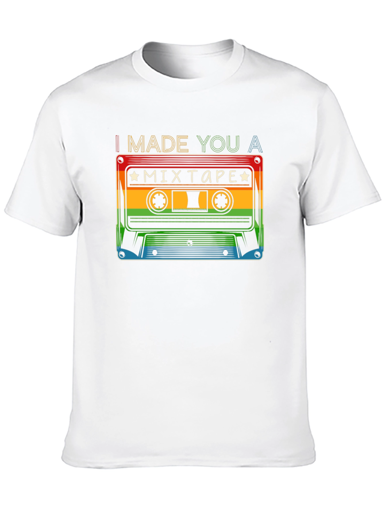 Black I Made You A Mixtape T-Shirt - Retro Cassette Design view 10