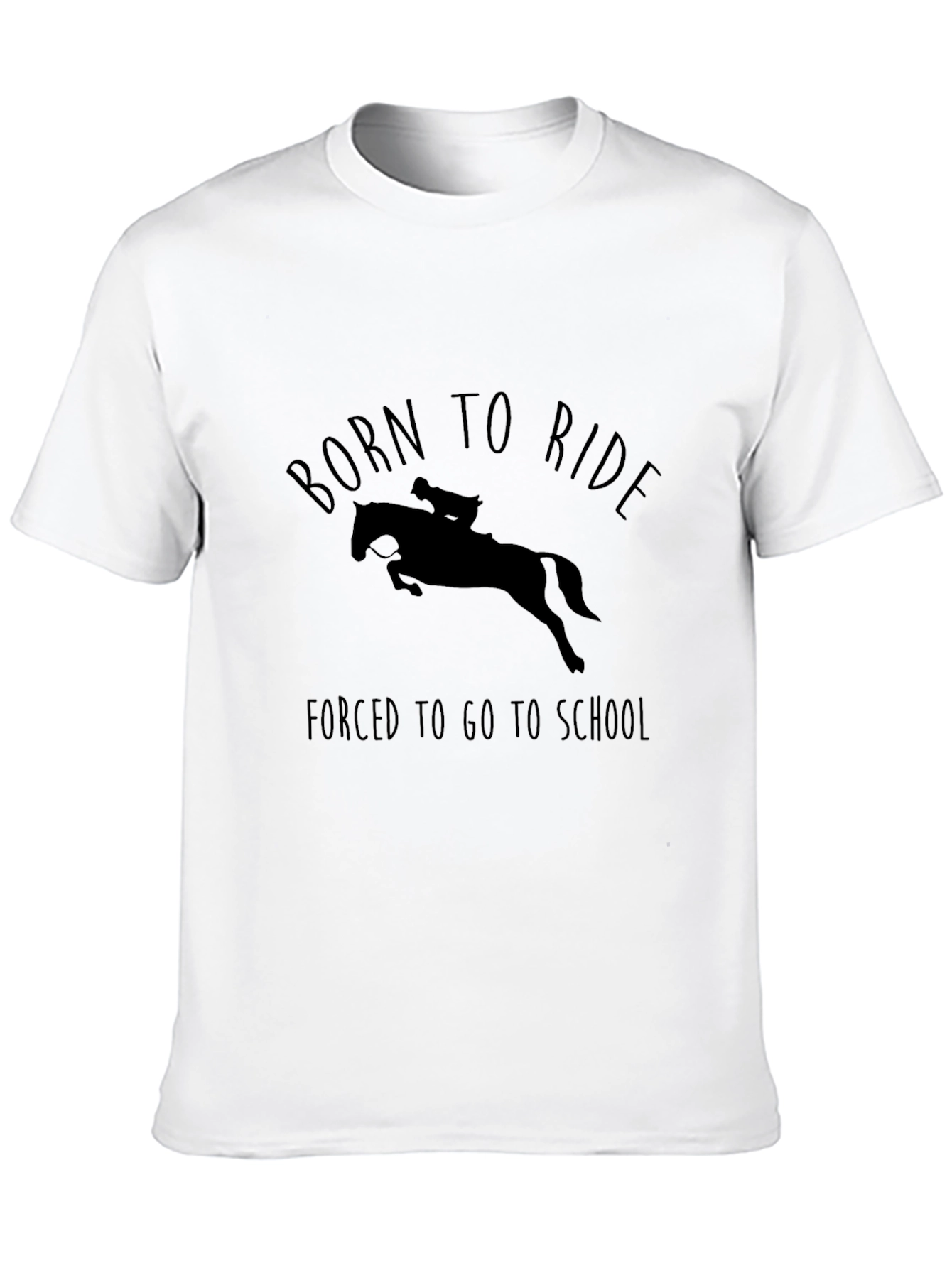 Black Born to Ride T-Shirt - Equestrian Lover Tee view 10