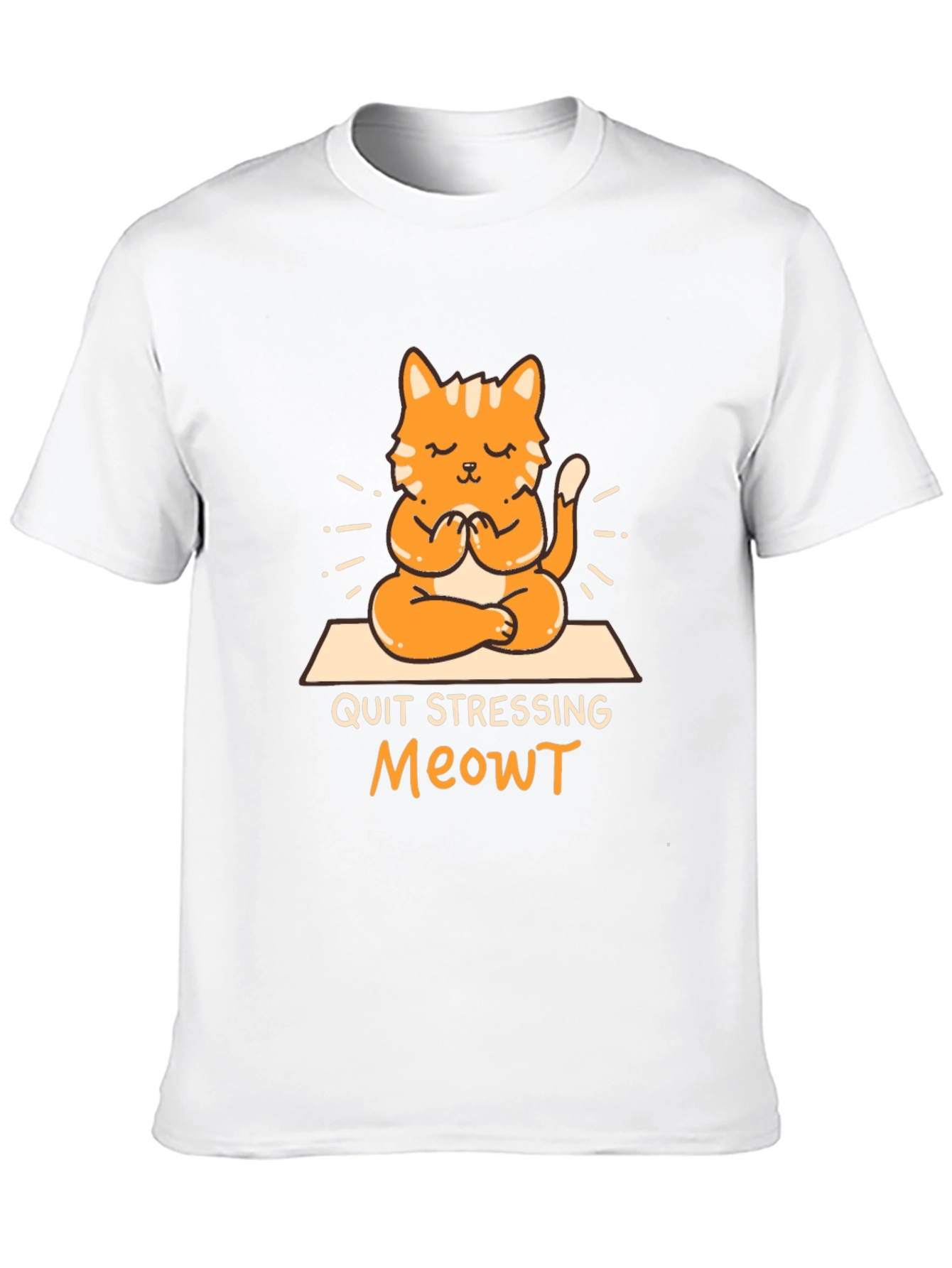 Black Quit Stressing Meowt T-Shirt view 10