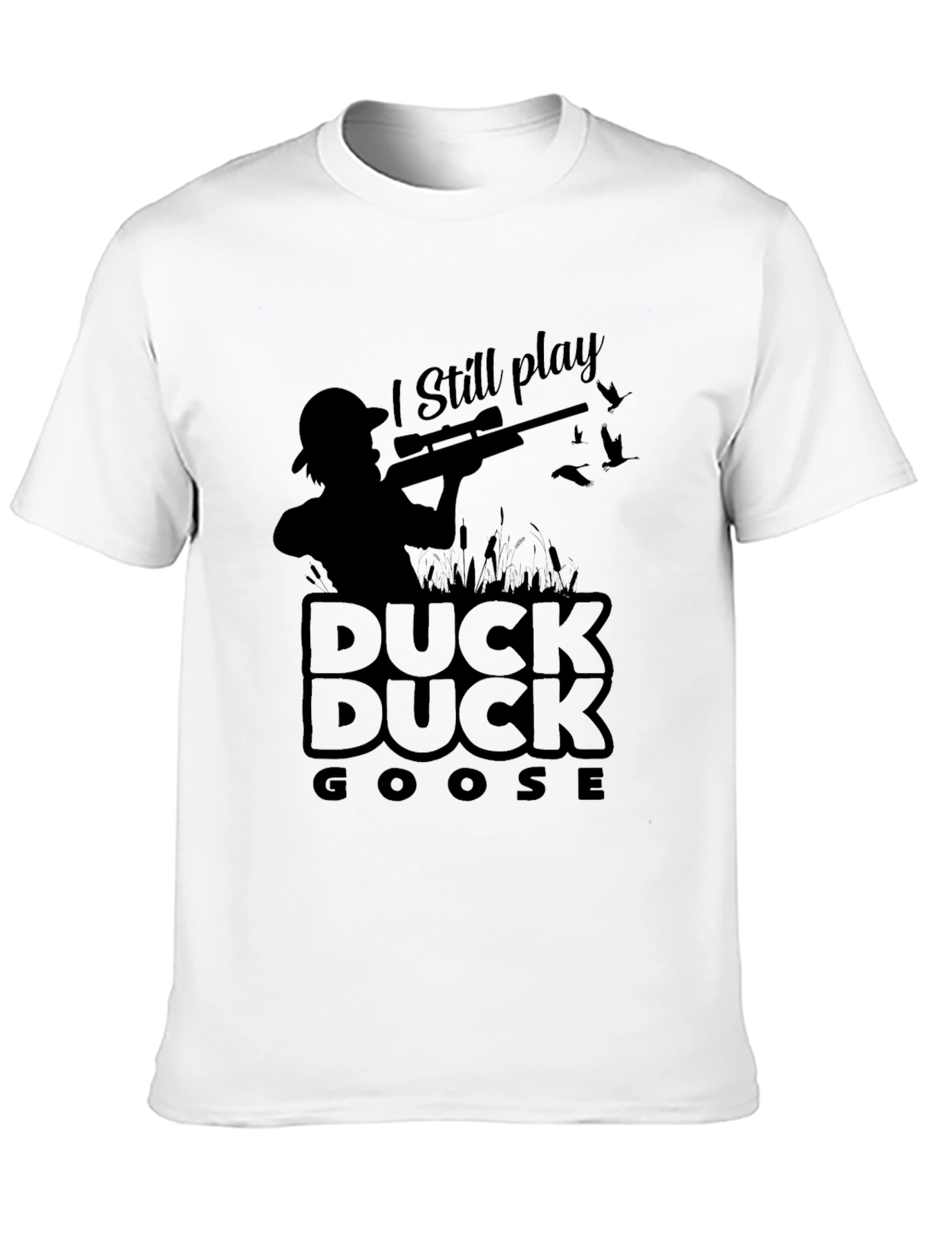Black Duck Duck Goose T-Shirt - Hunting Humor Tee view 10