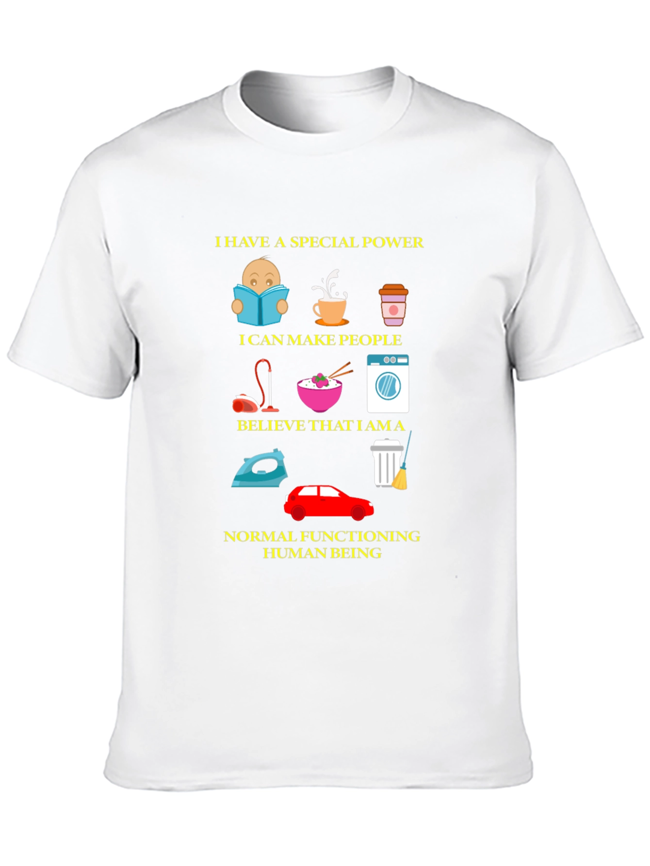 Black Special Power Graphic Tee - Normal Functioning Human view 10