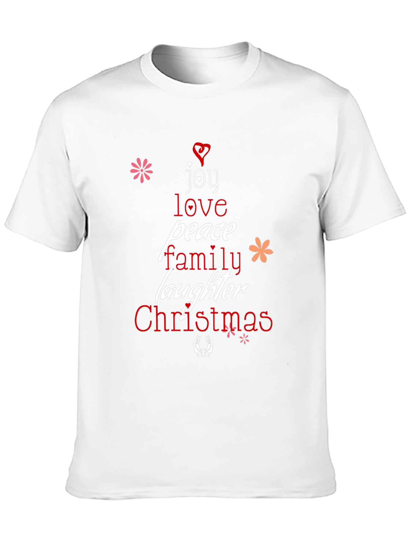 Black Joy Love Peace Christmas Graphic T-Shirt view 10
