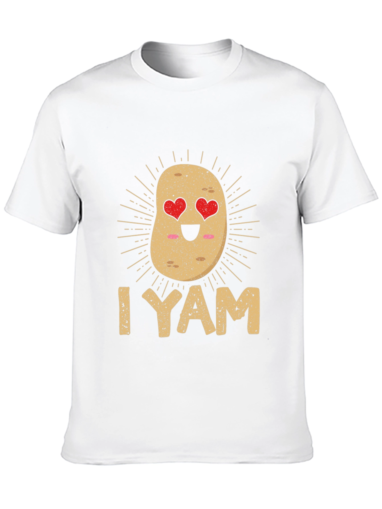 Black I Yam Cute Potato Graphic Tee - Unisex view 10