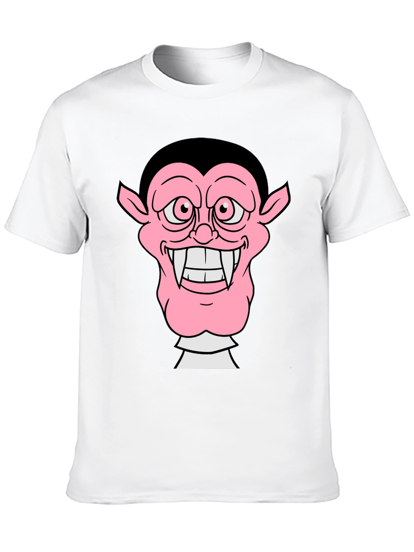 Black Vampire Cartoon Graphic Print Black Tee view 10