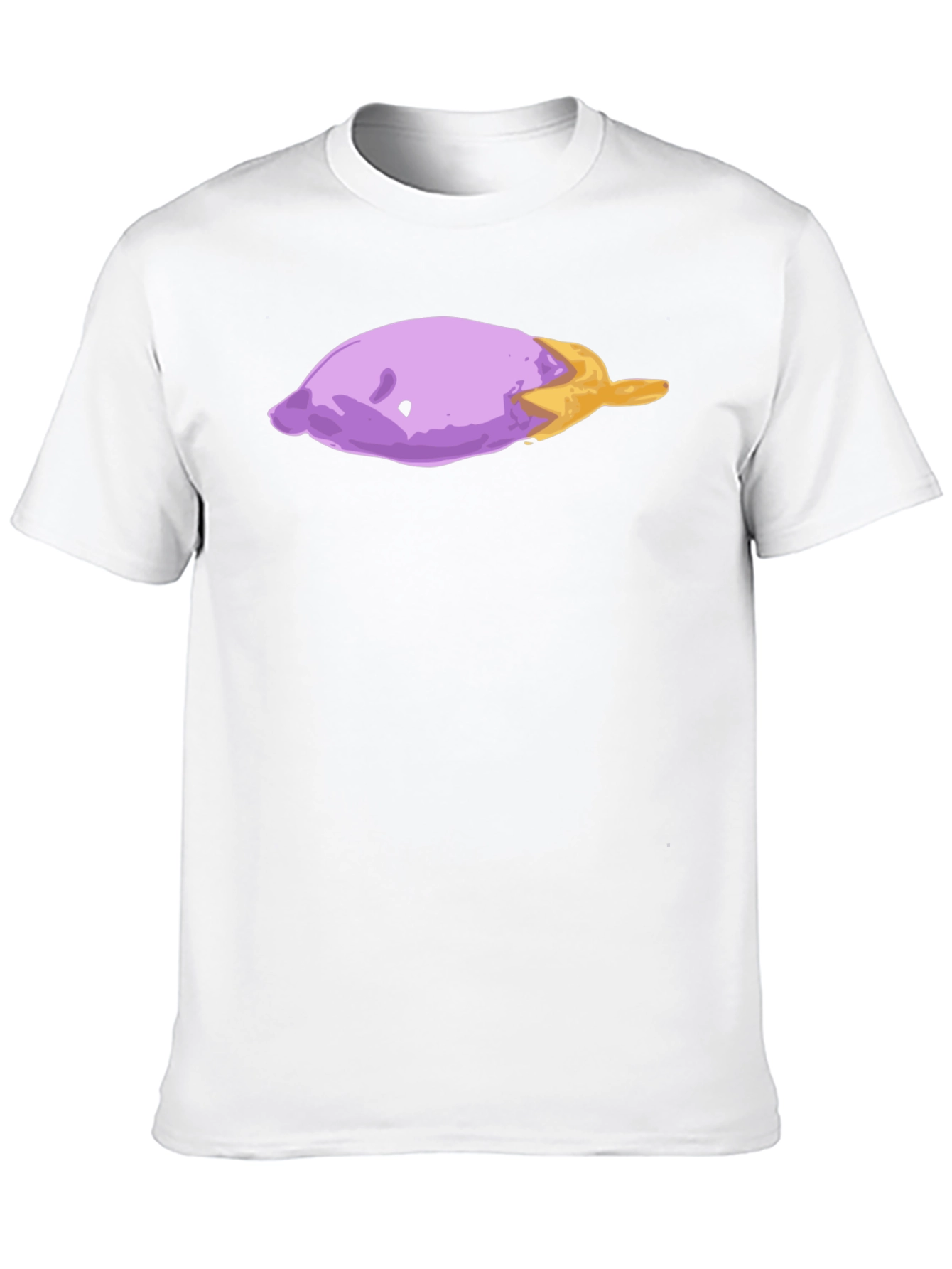 Eggplant Art Graphic T-Shirt - Casual Black Tee - 10
