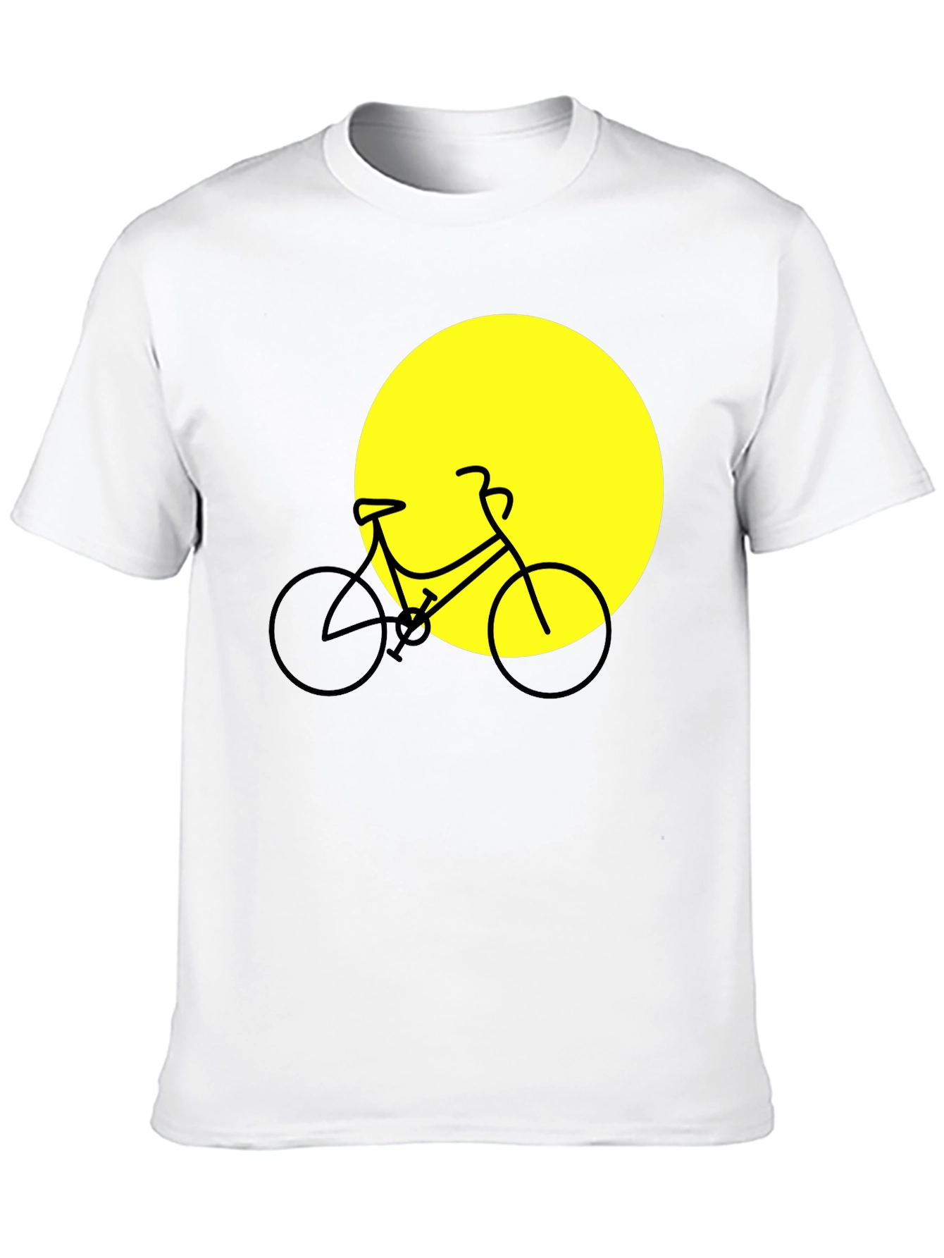 Black Bike Silhouette Graphic Tee - Black Cotton Blend view 10