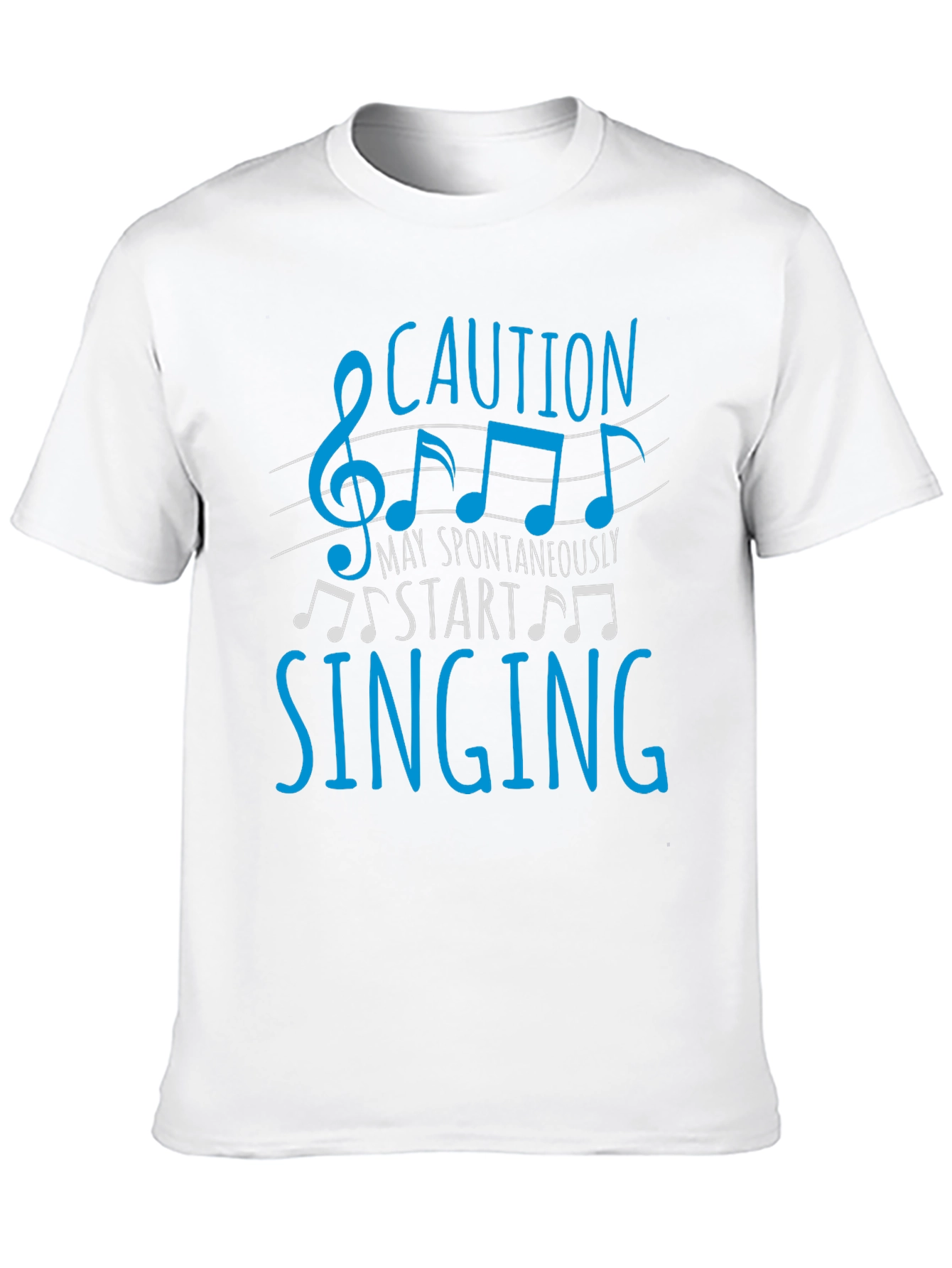 Black Caution May Spontaneously Start Singing Graphic Tee view 10