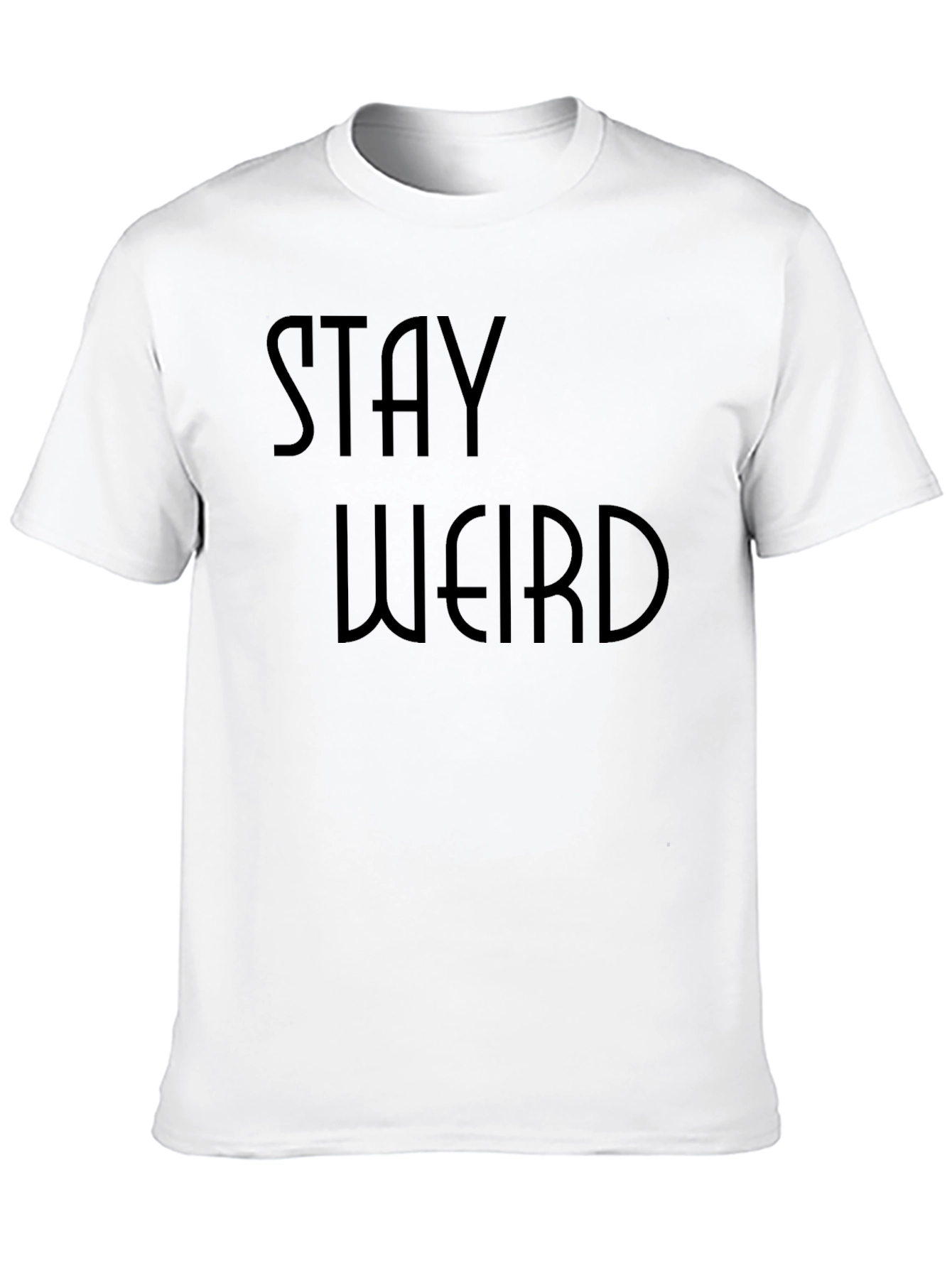 Black Stay Weird Graphic Tee - Black Unisex T-Shirt view 10