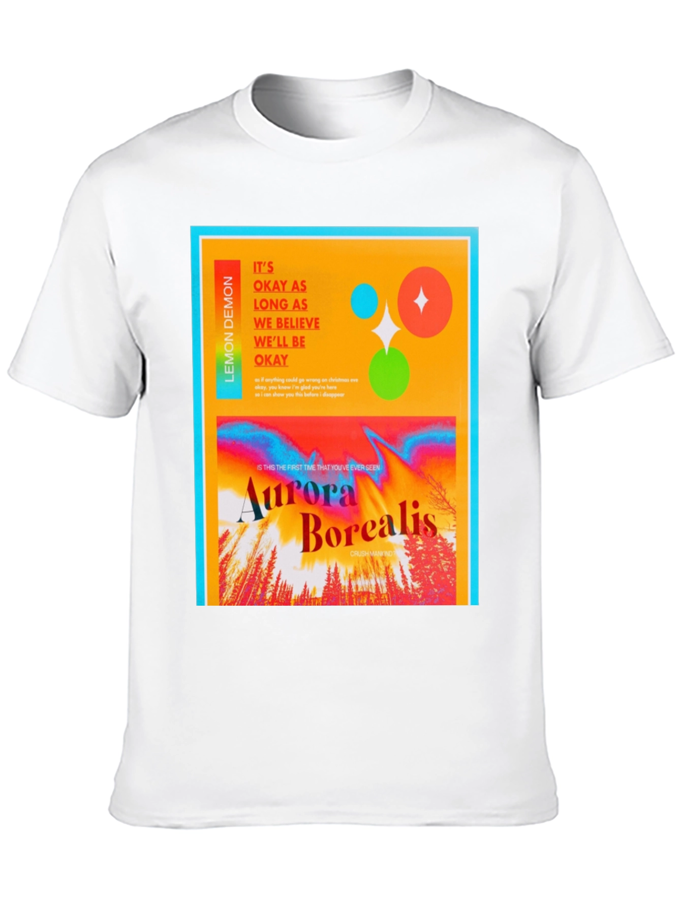 Black Lemon Demon Aurora Borealis Graphic Tee view 10