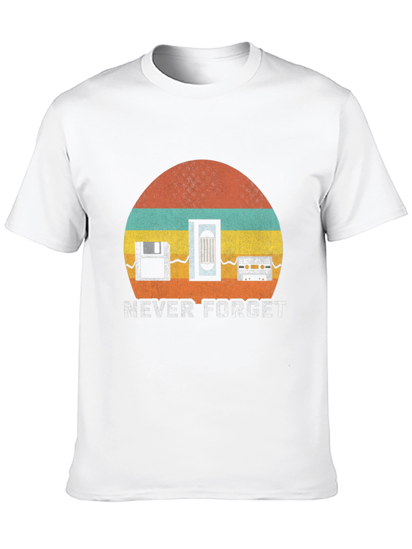 Black Retro 'Never Forget' Tech T-Shirt view 10