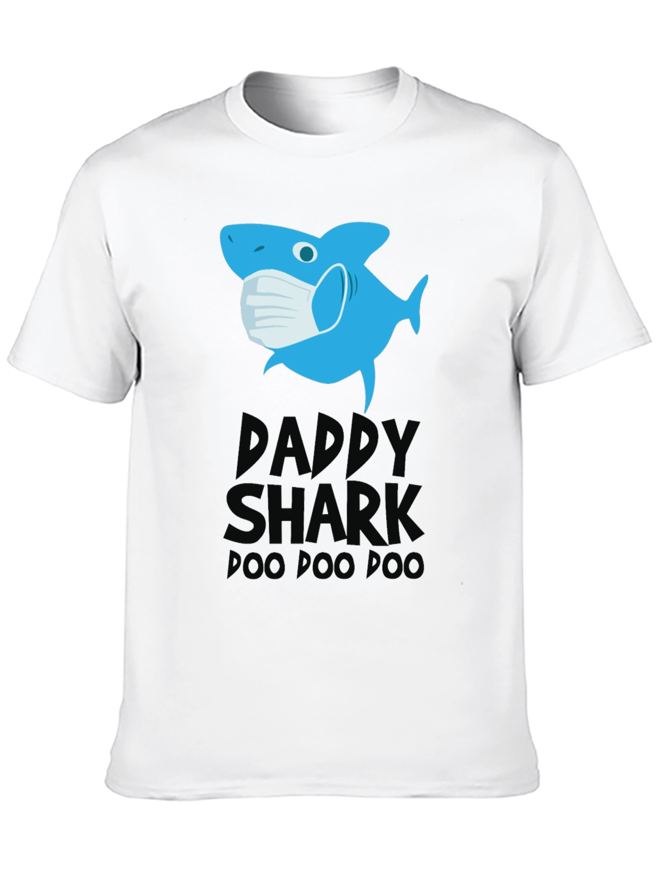 Black Daddy Shark Mask T-Shirt, Doo Doo Doo view 10