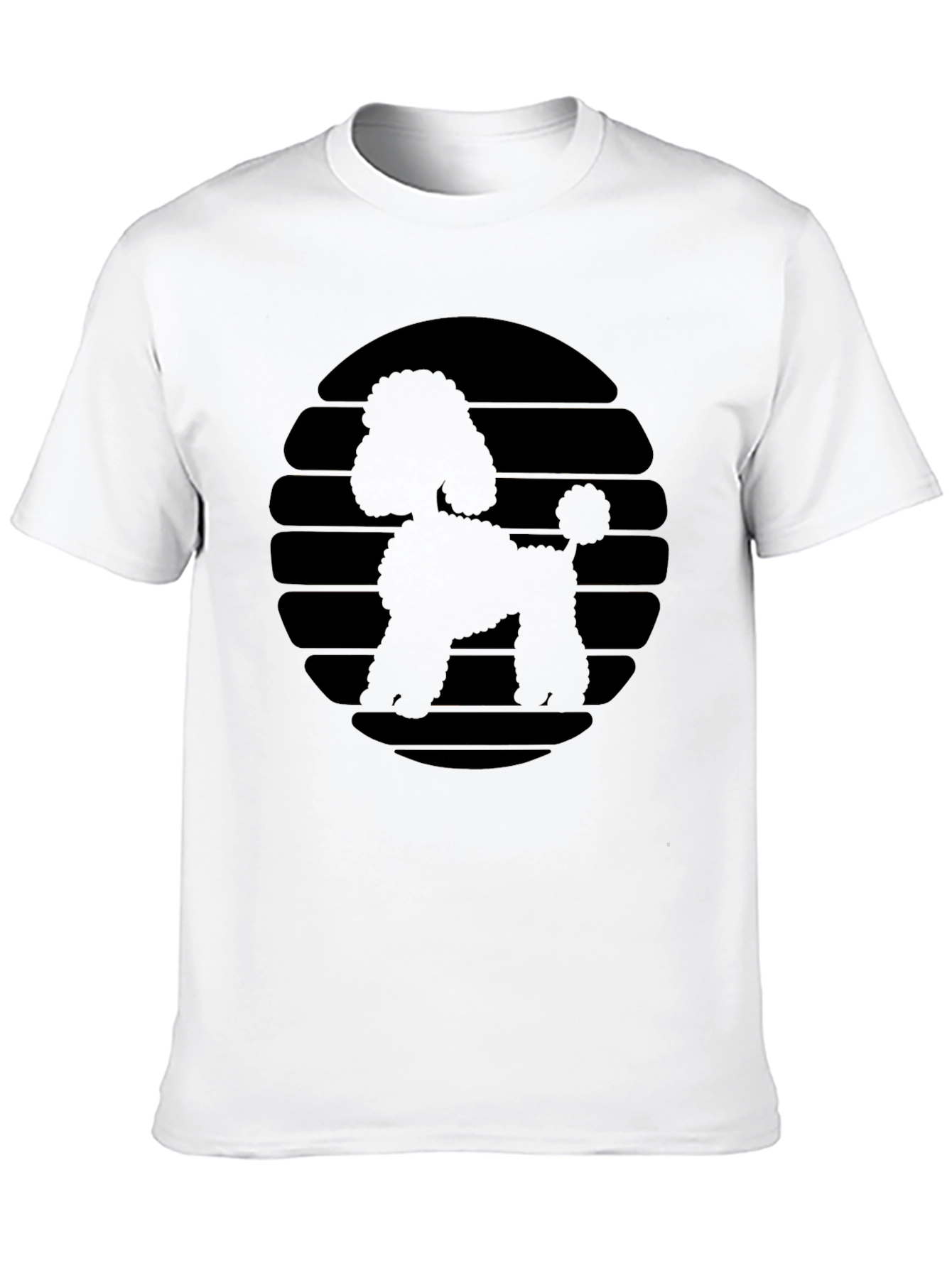 Black Retro Poodle Graphic Tee - Black view 10