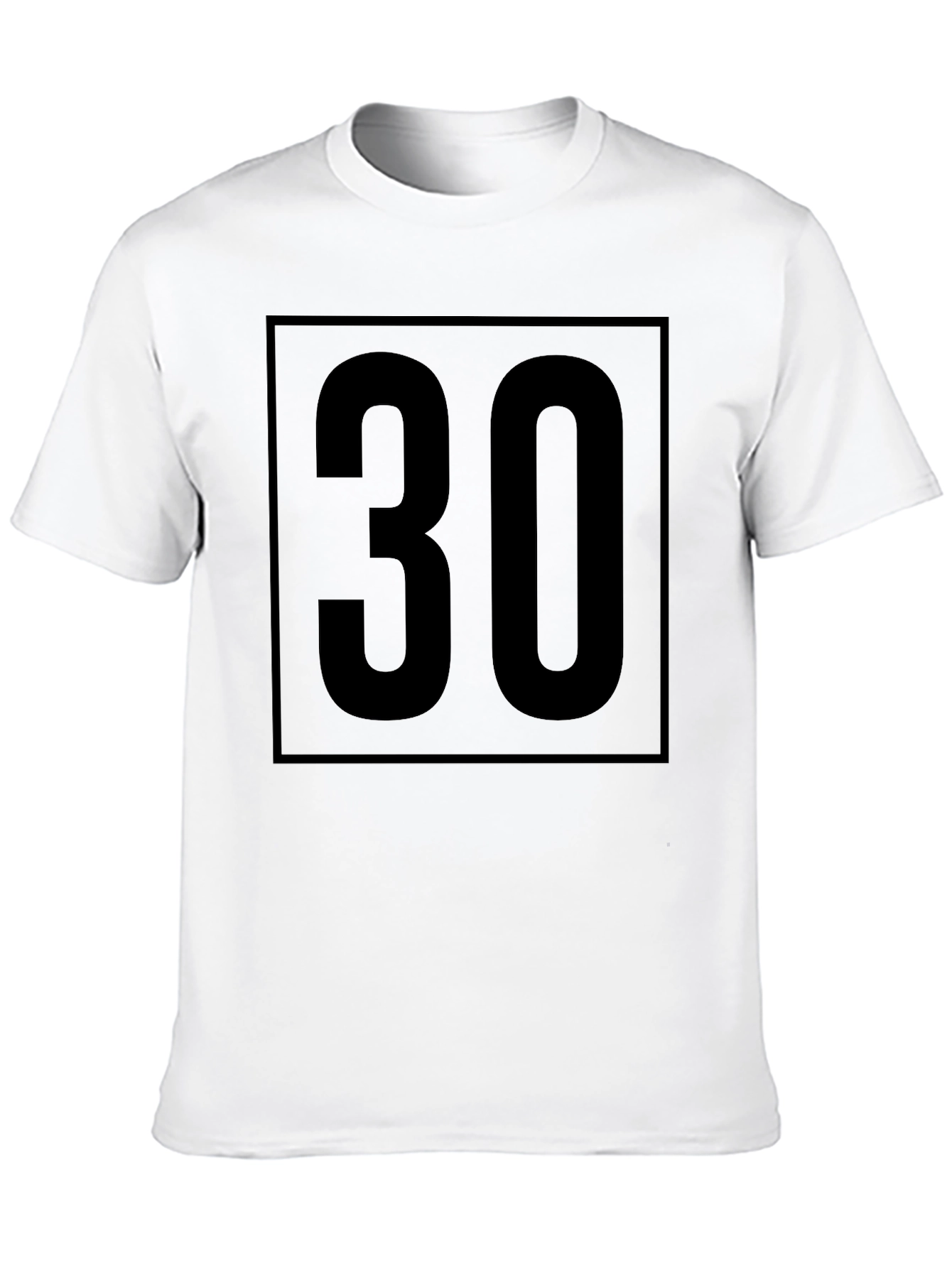 Black Bold 30 Graphic Tee - Modern Birthday Shirt view 10