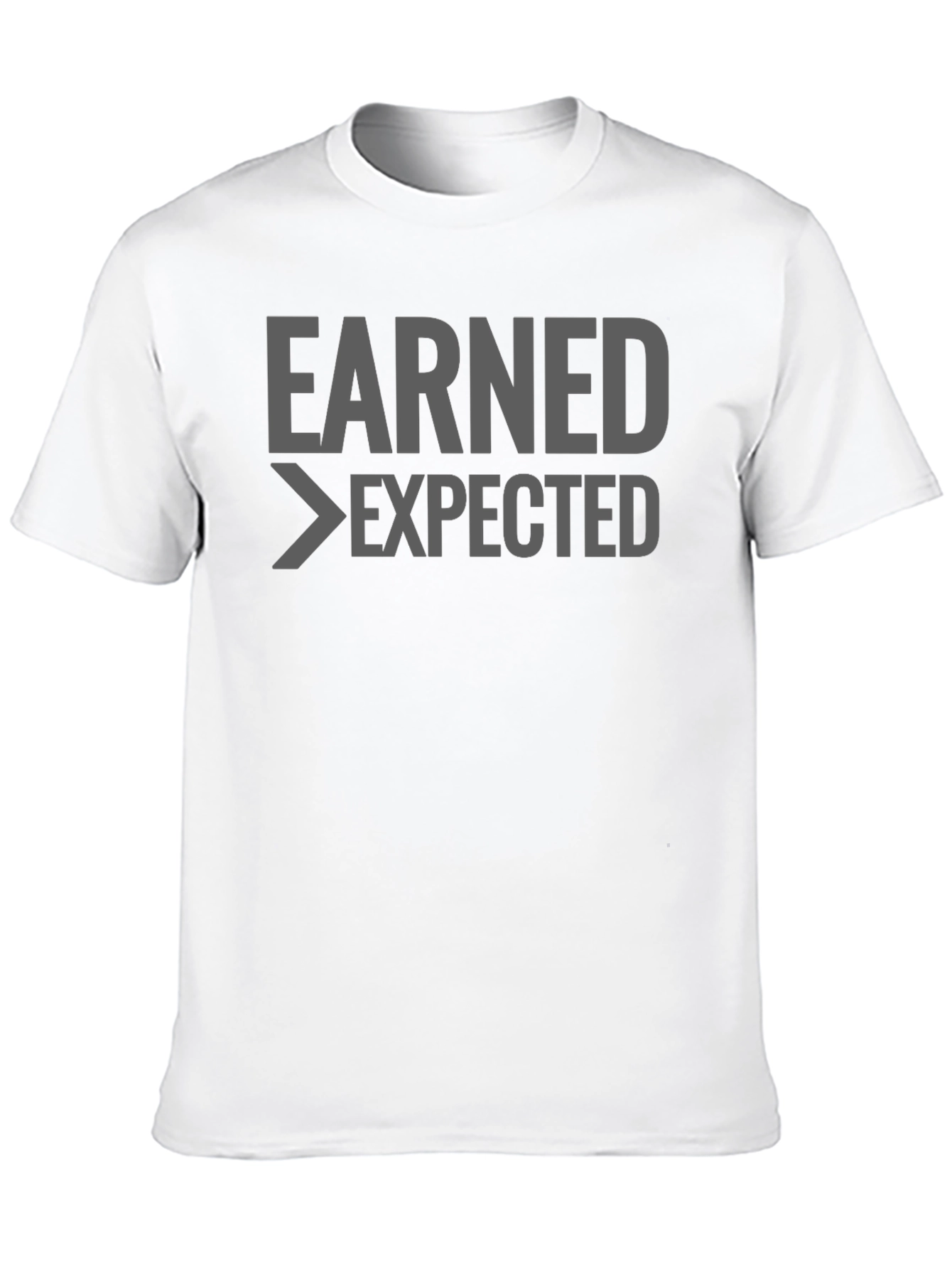 Black Earned > Expected Men's Graphic T-Shirt view 10