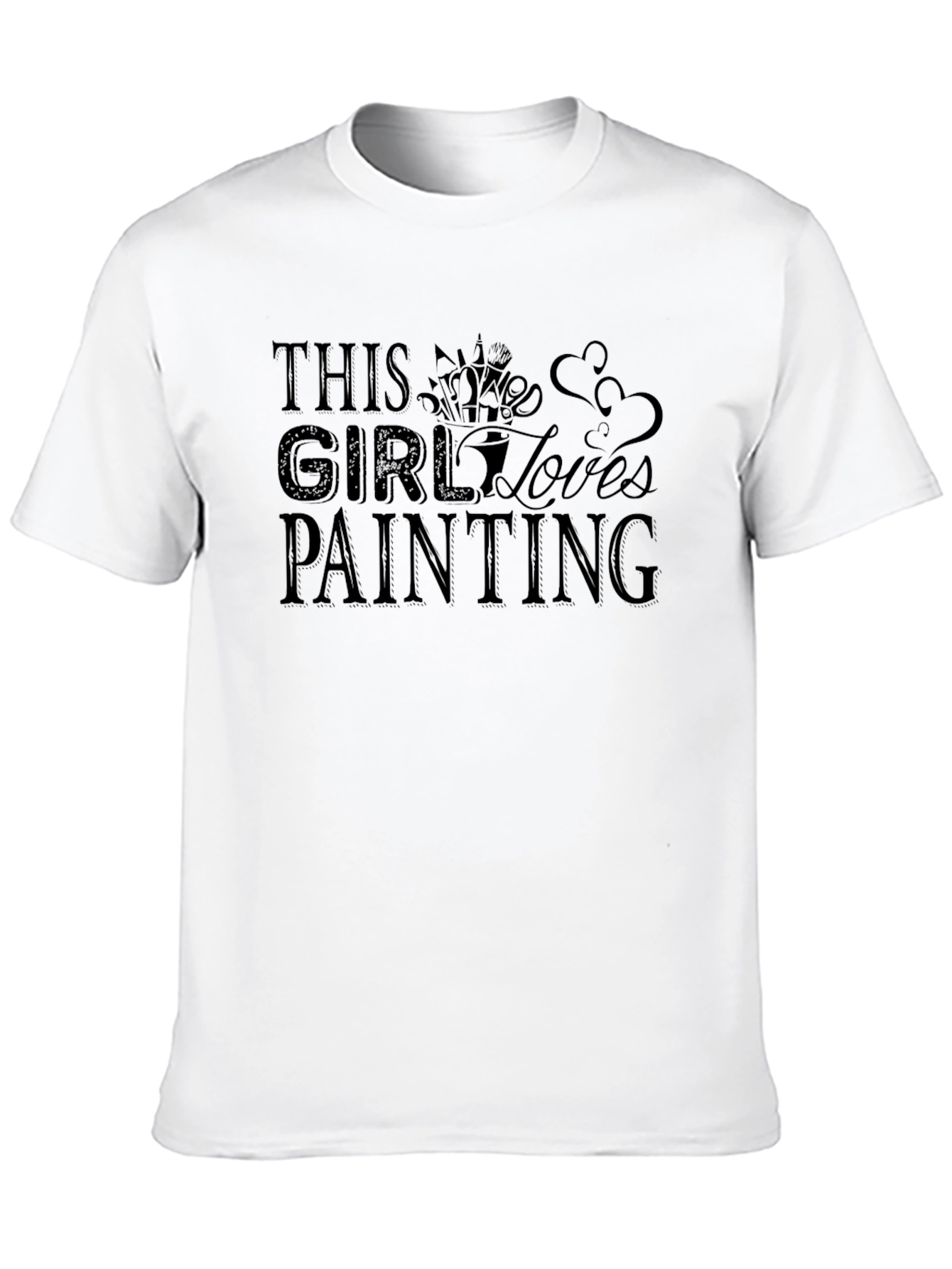Black This Girl Loves Painting Black Graphic Tee view 10
