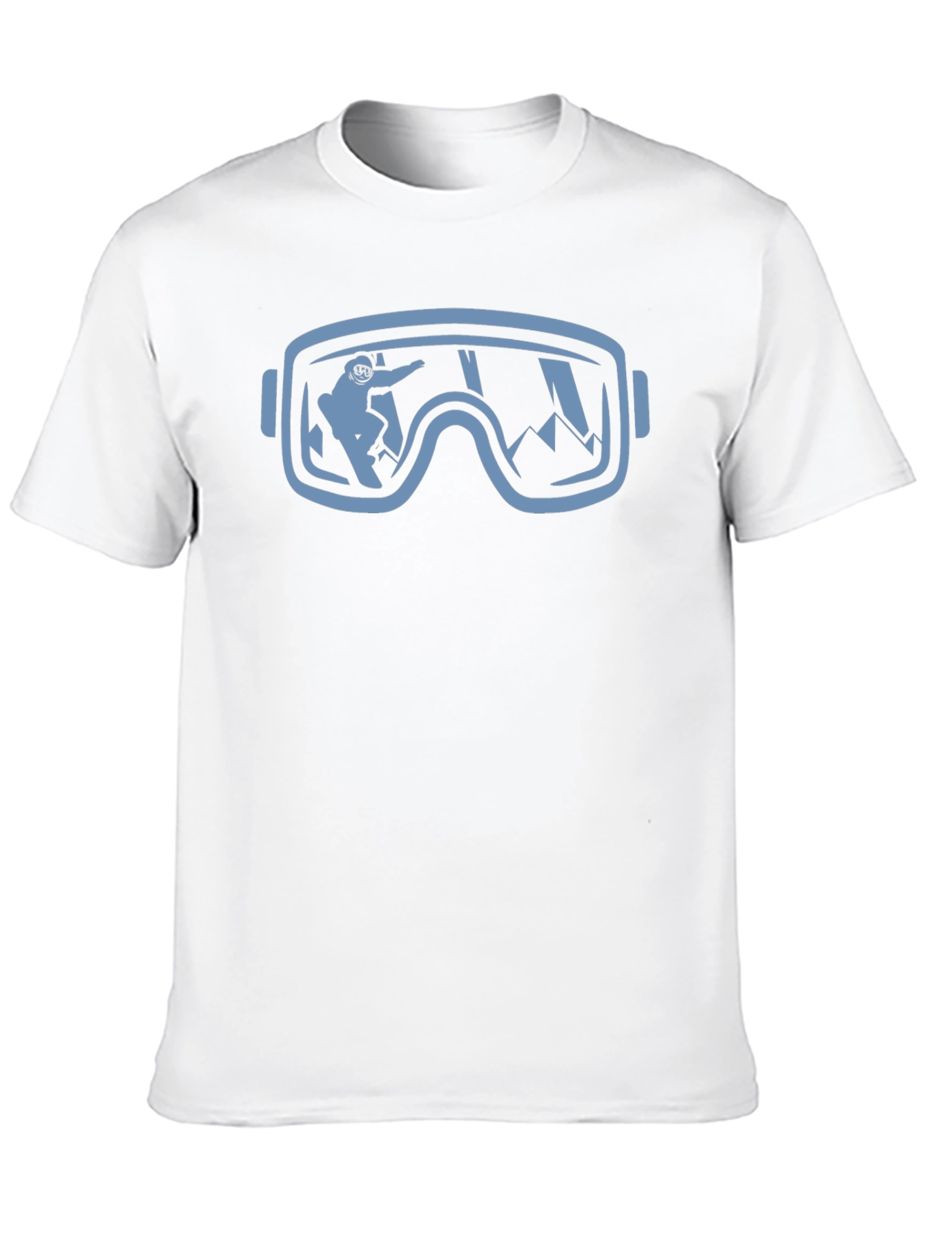 Black Snowboarder Goggles T-Shirt - Mountain Adventure view 10