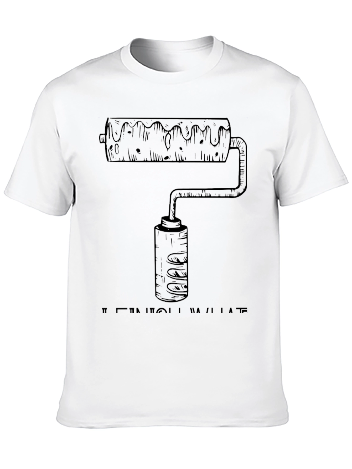 Black Paint Roller Graphic Tee - Artistic & Comfortable view 10