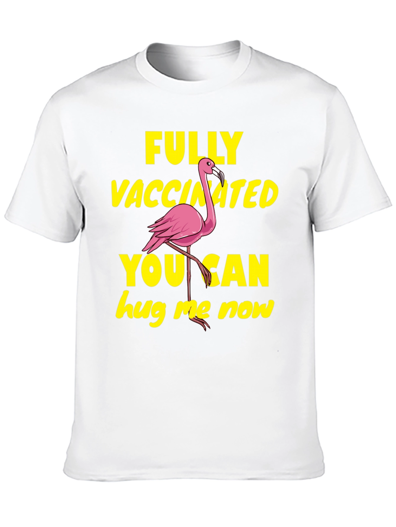 Black Vaccinated Flamingo T-Shirt - Hug Me Now! view 10