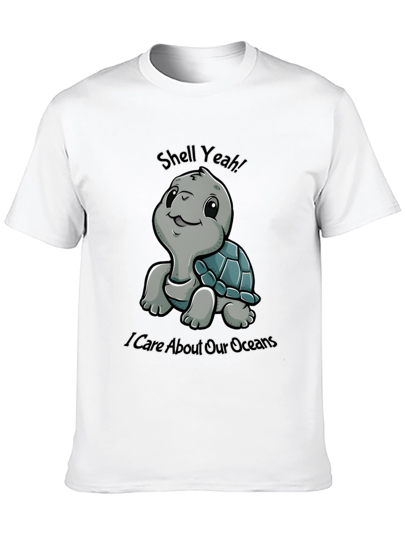 Black Shell Yeah! Ocean Conservation Graphic T-Shirt view 10