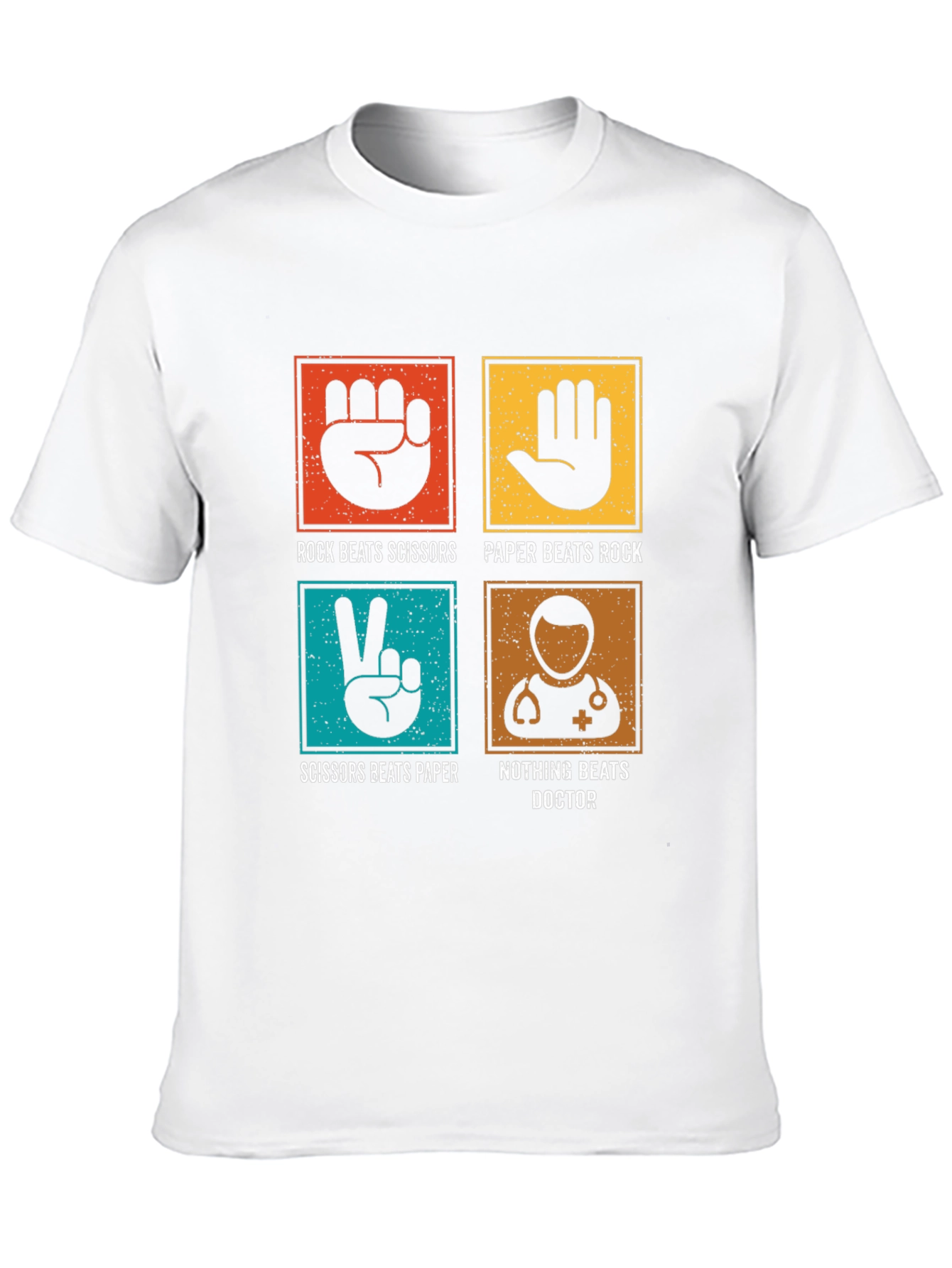 Black Rock Paper Scissors Doctor Tee - Funny Medical T-Shirt view 10