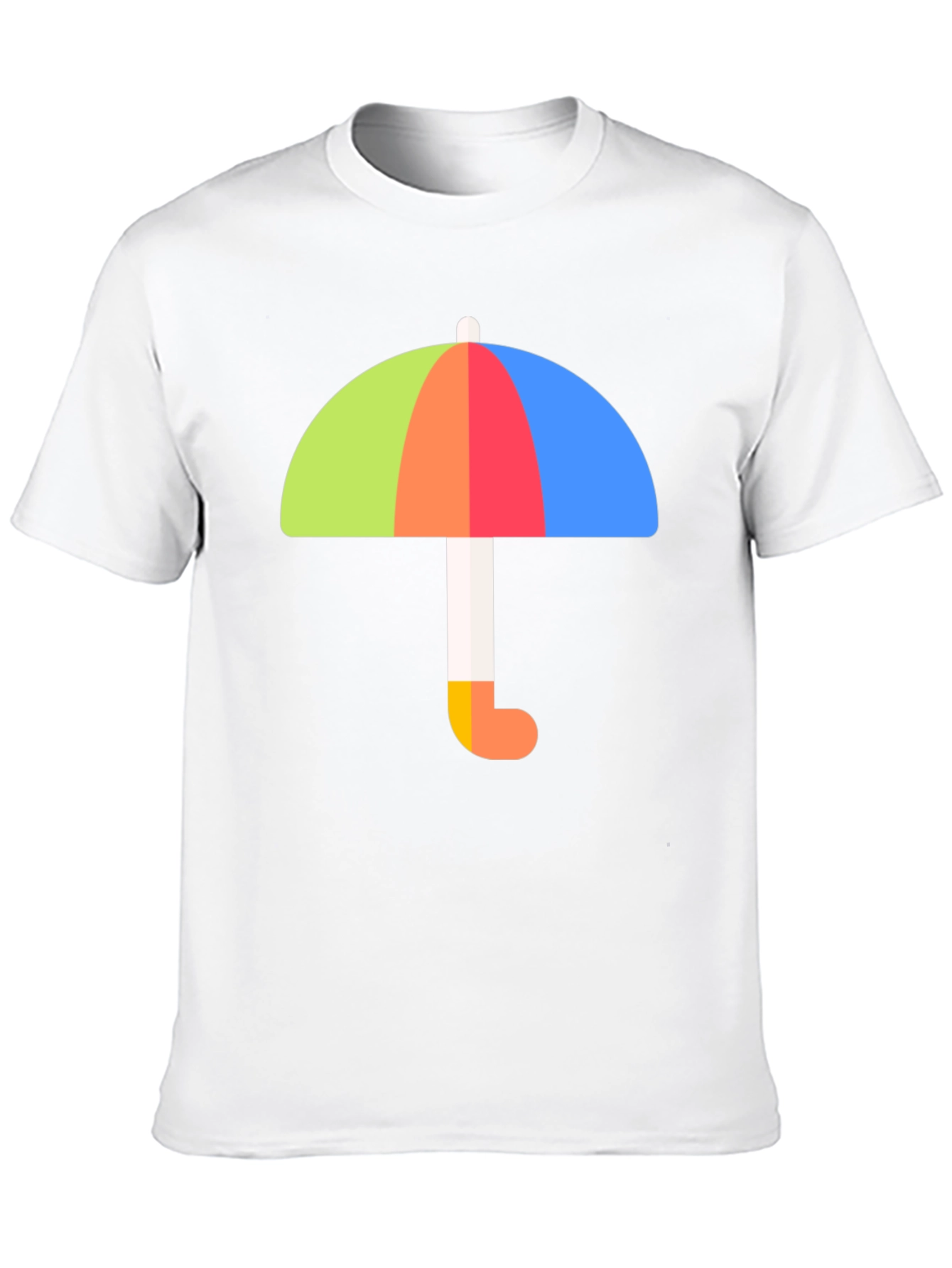 Colorful Umbrella Graphic Tee - Stylish Weather Protection - 10