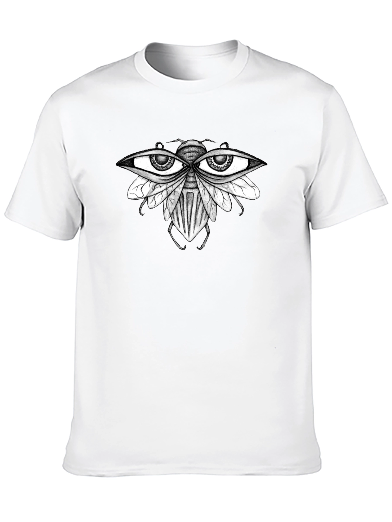 Black Eye-Catching Fly Graphic T-Shirt - Unique Design view 10