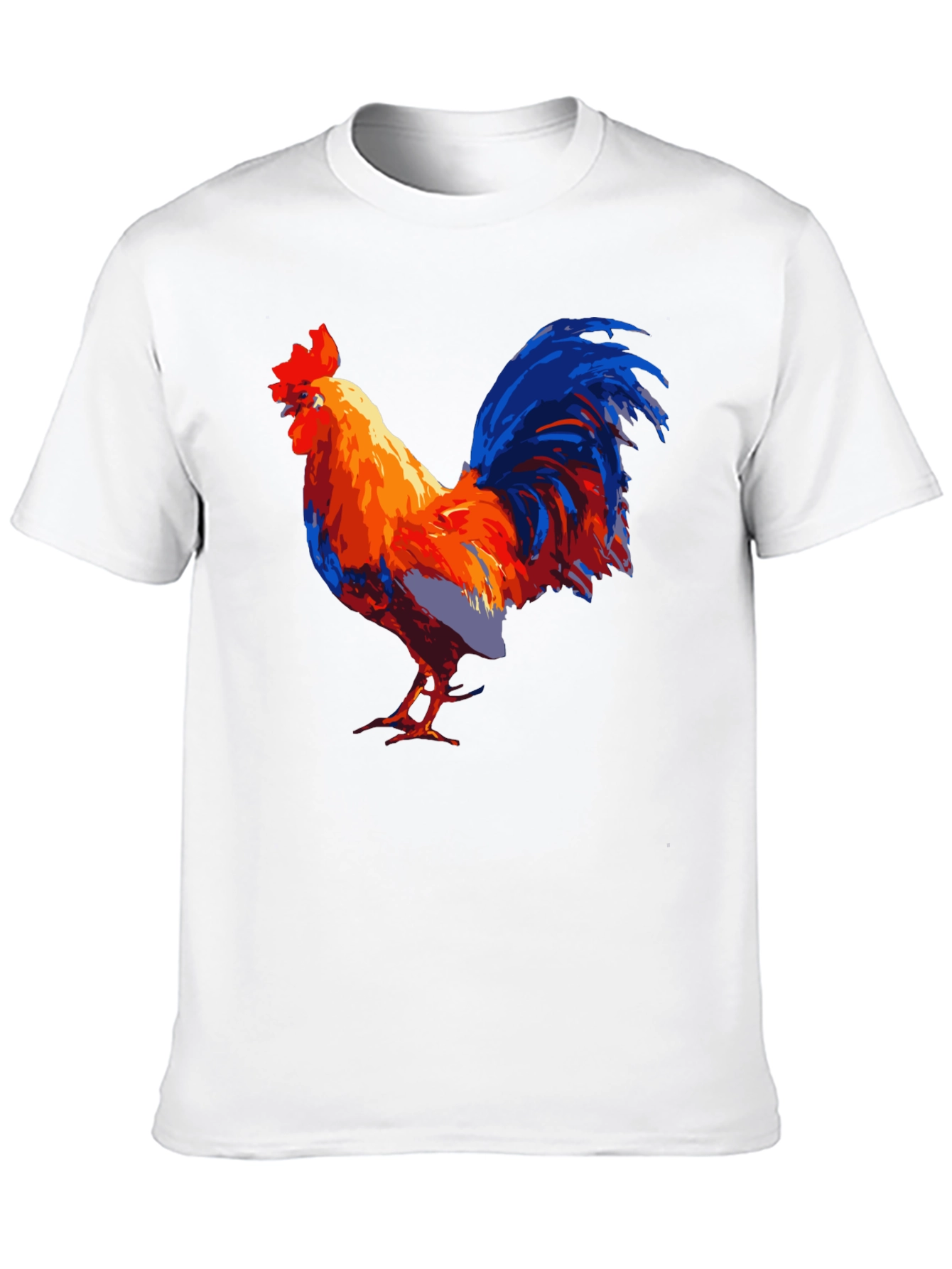 Black Bold Rooster Graphic Tee - Men's Black T-Shirt view 10