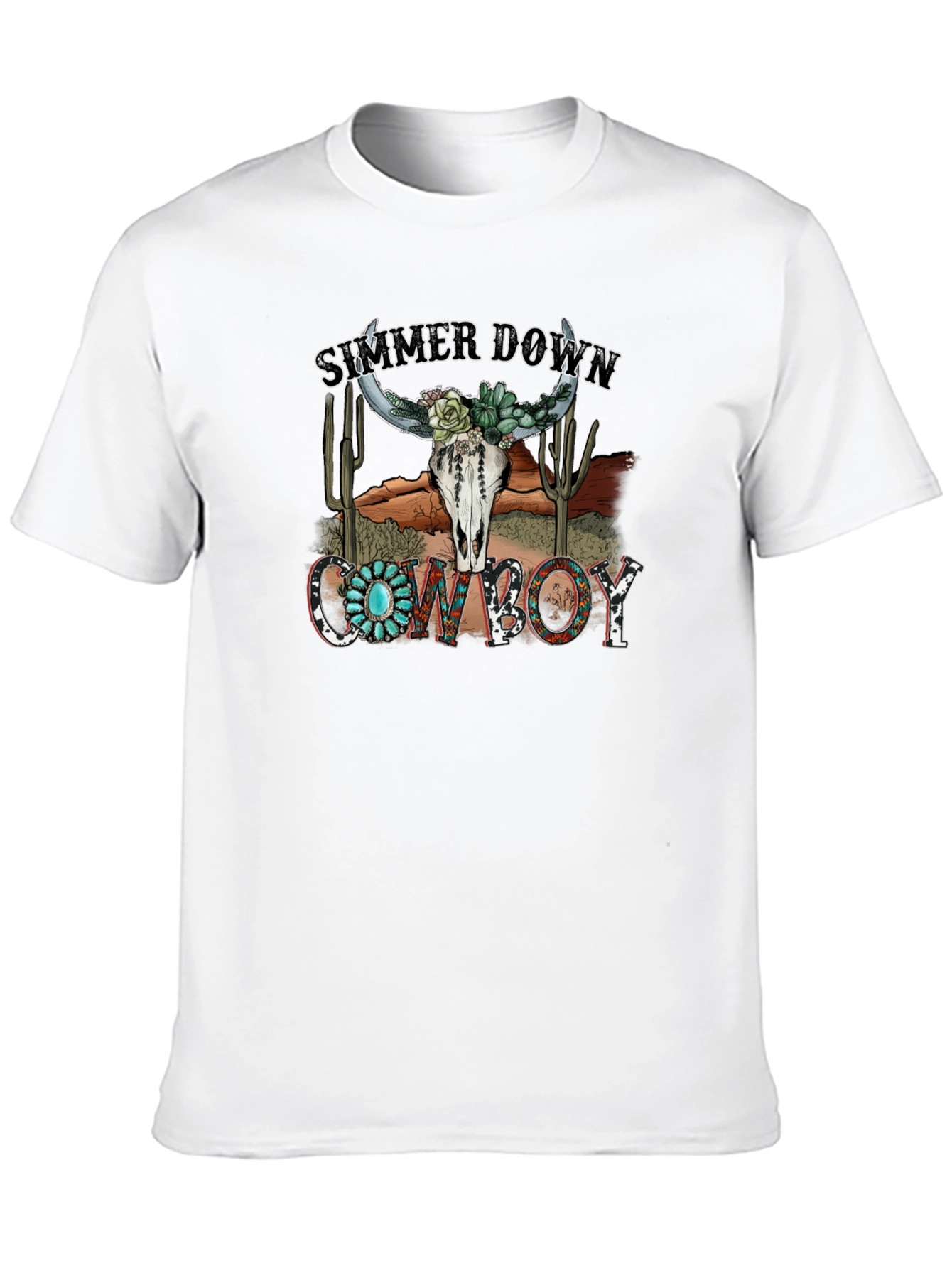Black Summer Down Cowboy Graphic Tee view 10