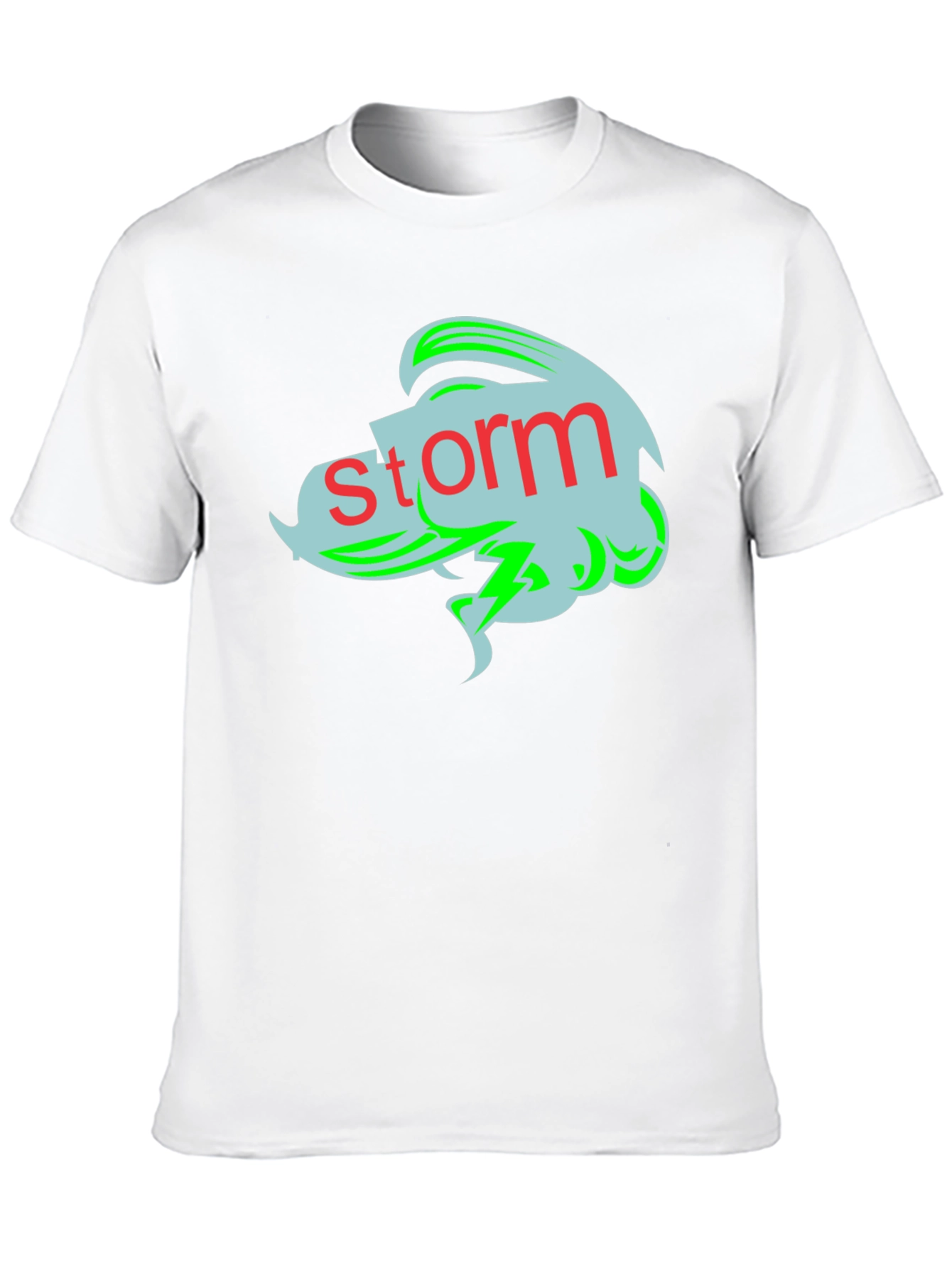 Black Storm Graphic Tee - Black Cotton T-Shirt view 10