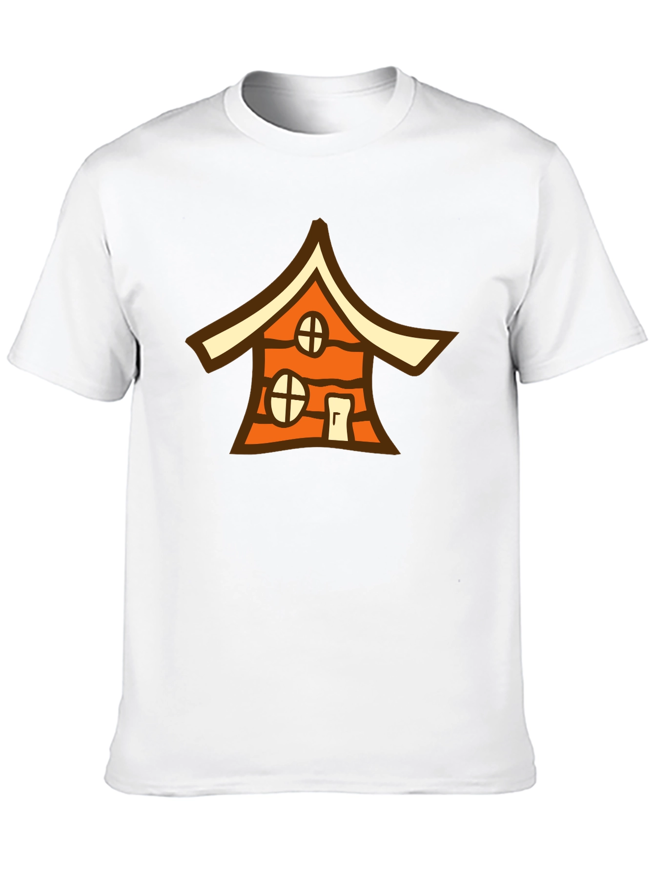 Black Cartoon House Graphic Black T-Shirt view 10