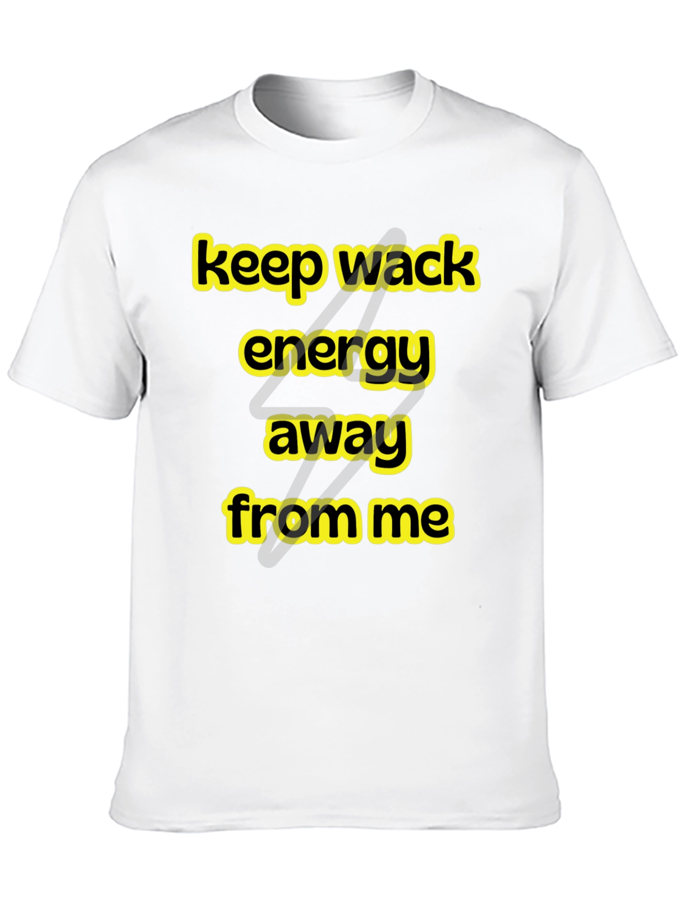 Black Keep Wack Energy Away Black Graphic Tee view 10