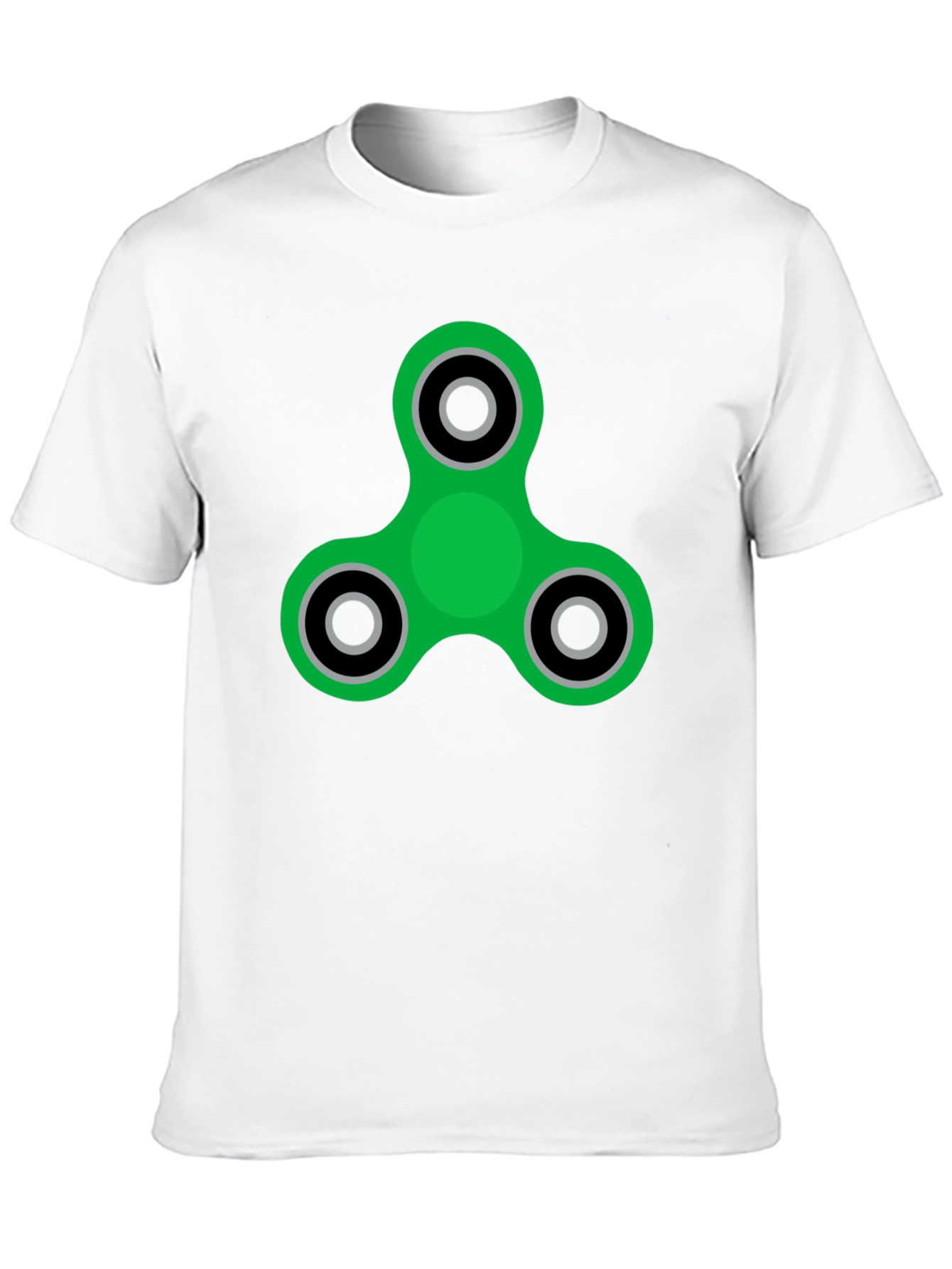 Black Fidget Spinner Graphic Tee - Black Cotton Blend view 10