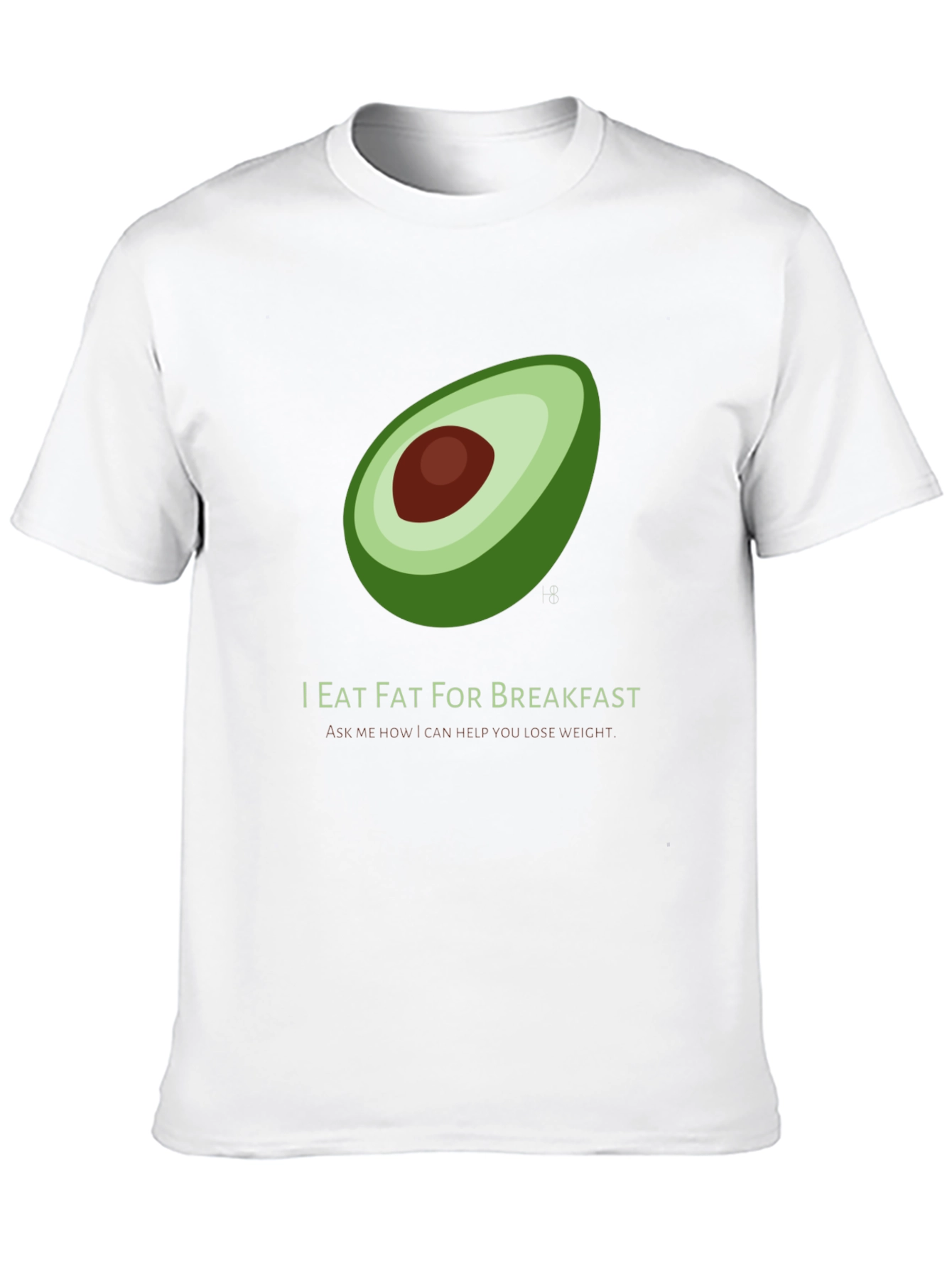 Black I Eat Fat for Breakfast T-Shirt - Avocado Graphic view 10