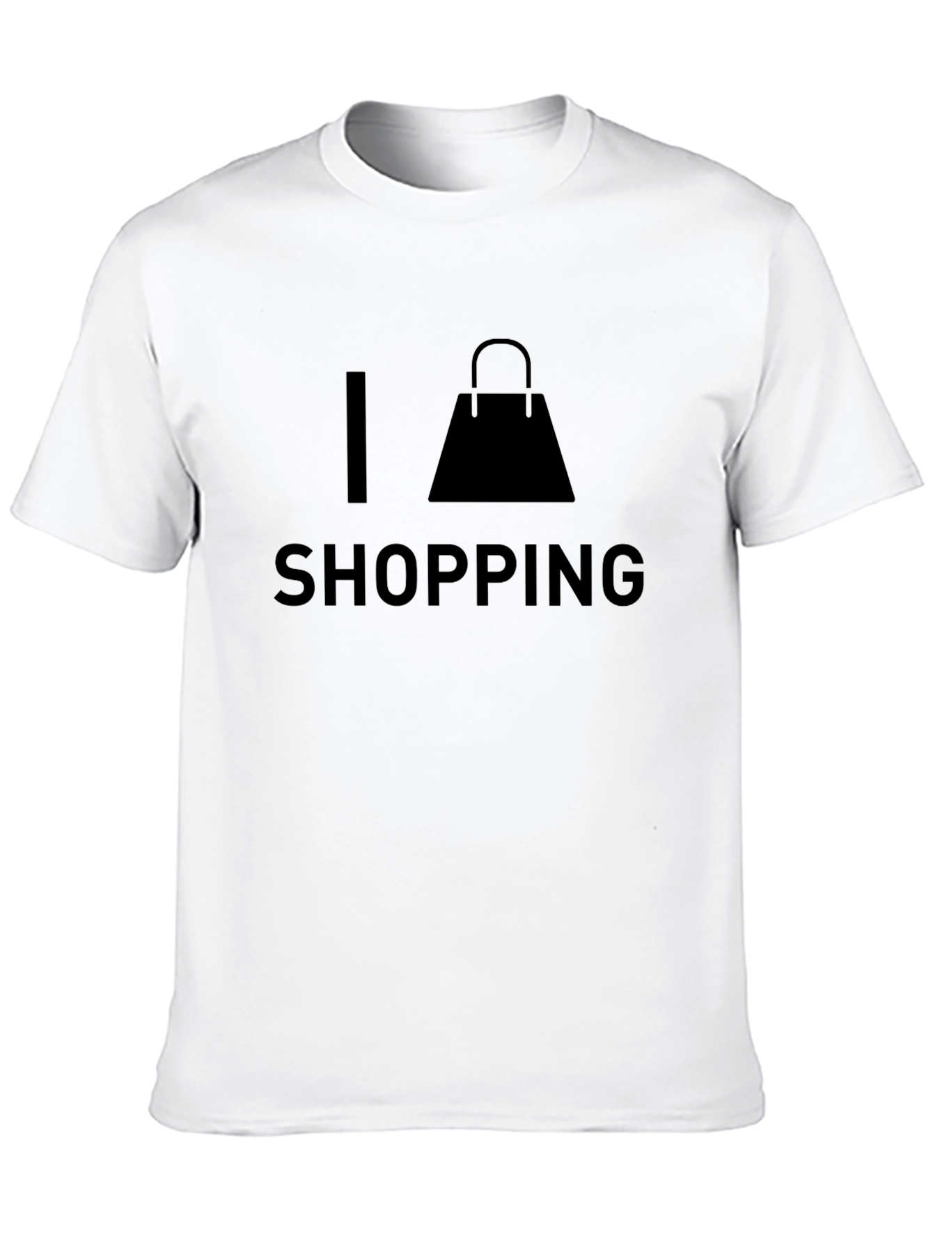 Black I Love Shopping Black T-Shirt view 10