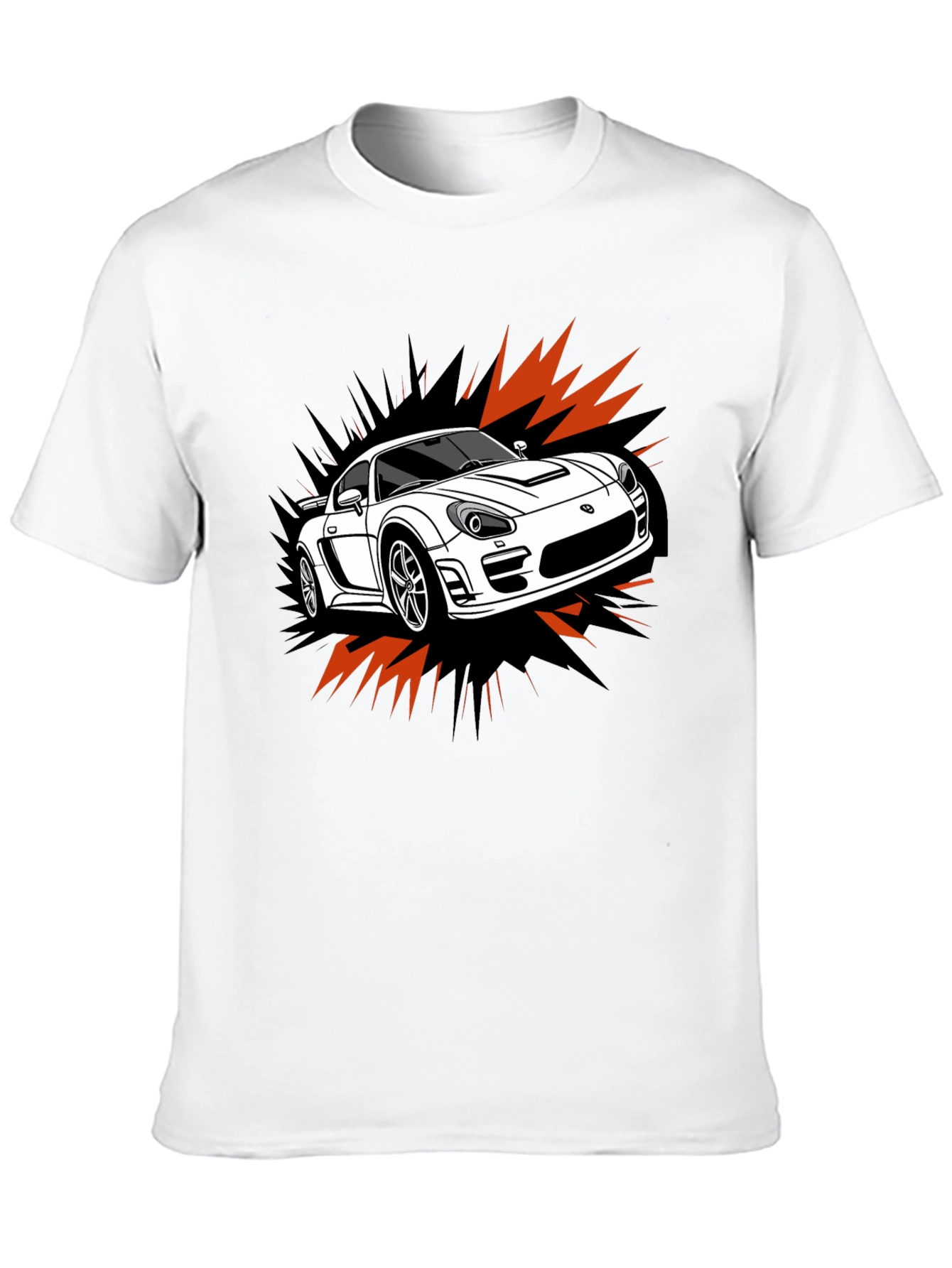 Black Cool Car Graphic T-Shirt view 10