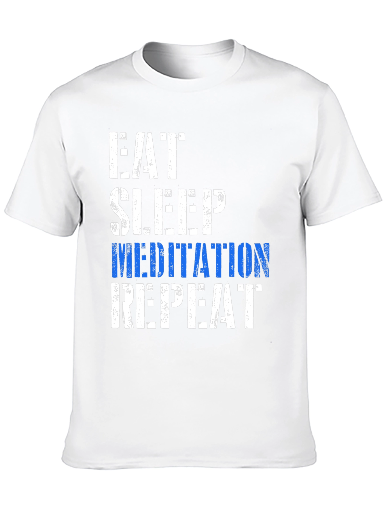 Black Eat Sleep Meditation Repeat Graphic T-Shirt view 10