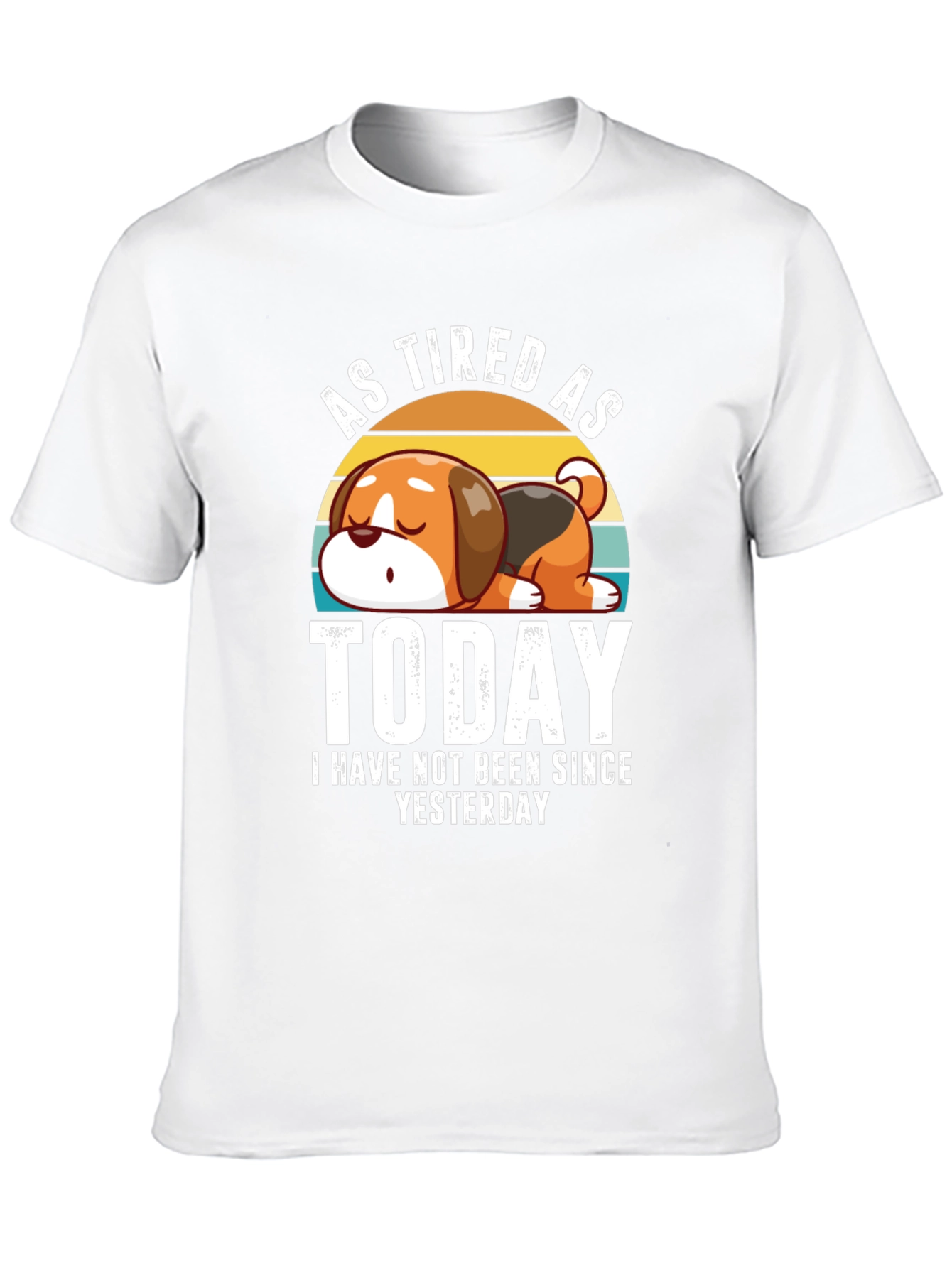 Black As Tired As Today T-Shirt view 10