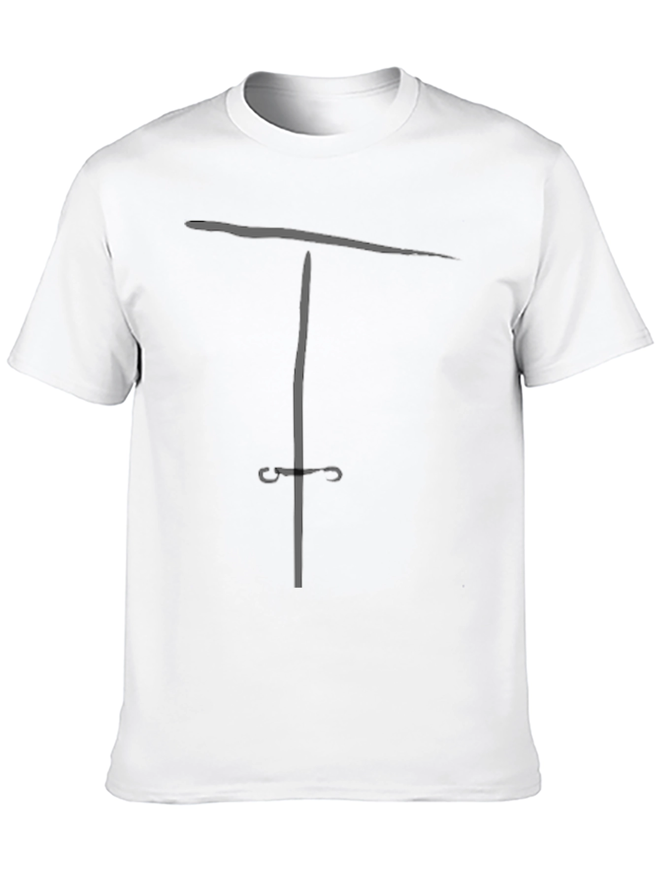 Black Minimalist Black T-Shirt with Symbol view 10