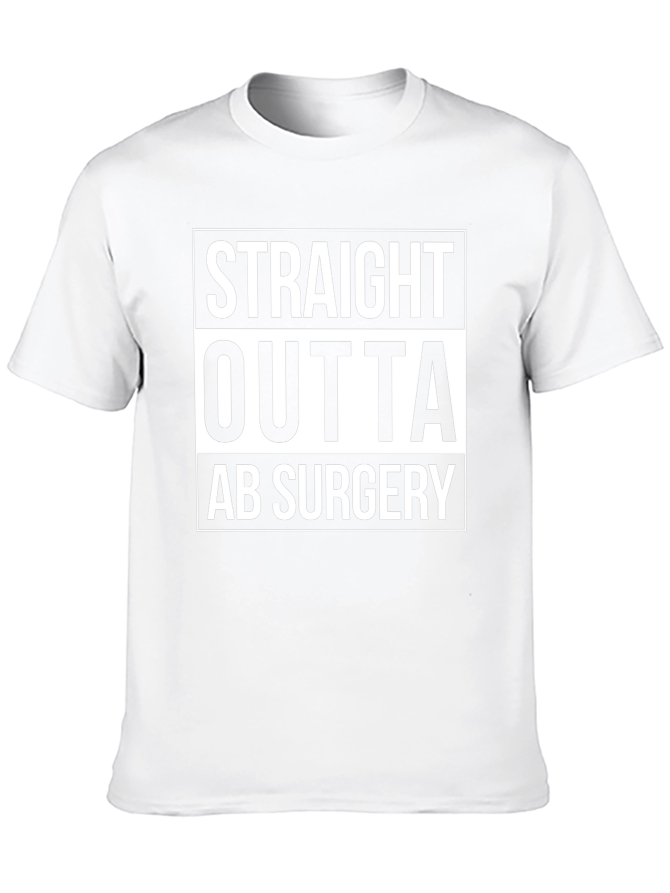 Black Straight Outta Ab Surgery Black T-Shirt view 10