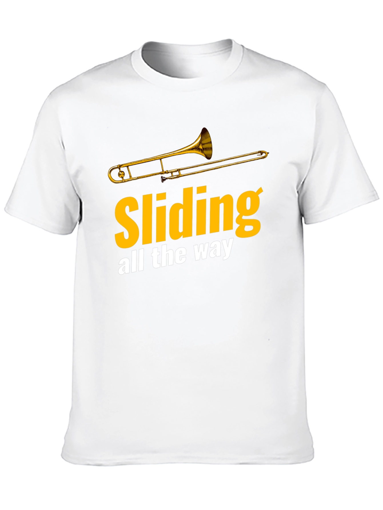 Black Sliding All The Way Trombone T-Shirt view 10