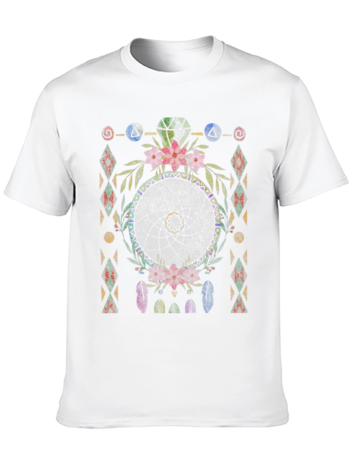 Black Boho Dreamcatcher Graphic Tee - Tribal Style view 10