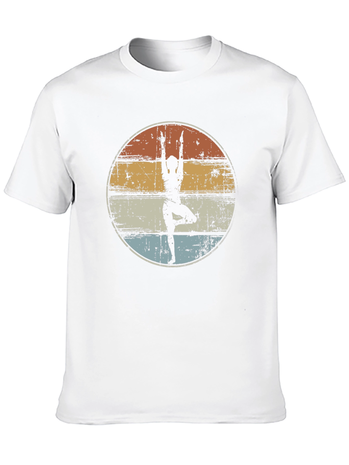 Black Yoga Silhouette Graphic Tee - Vintage Style view 10