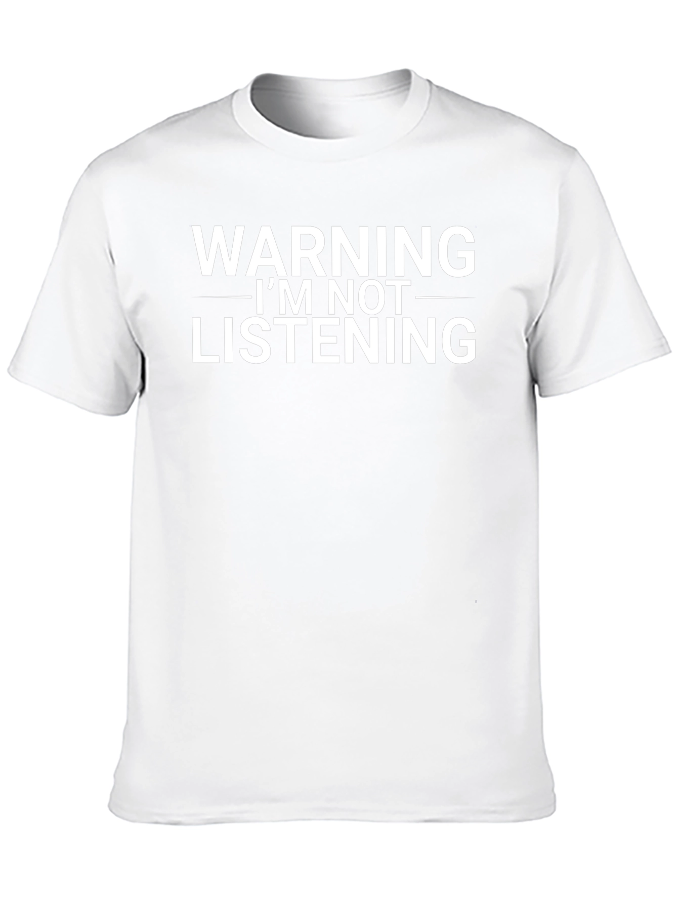 Black Warning I'm Not Listening T-Shirt view 10