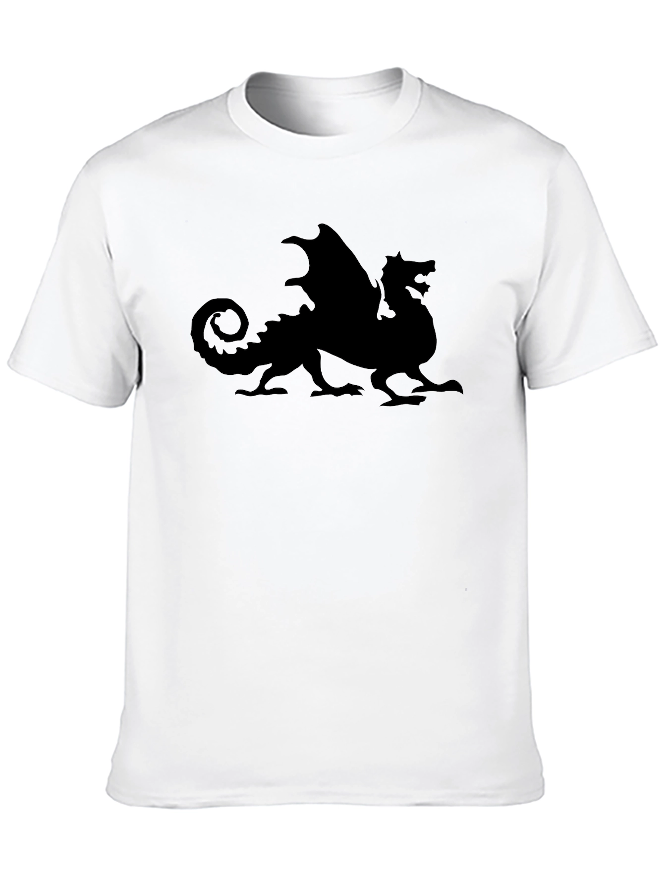 Black Dragon Silhouette Black T-Shirt view 10